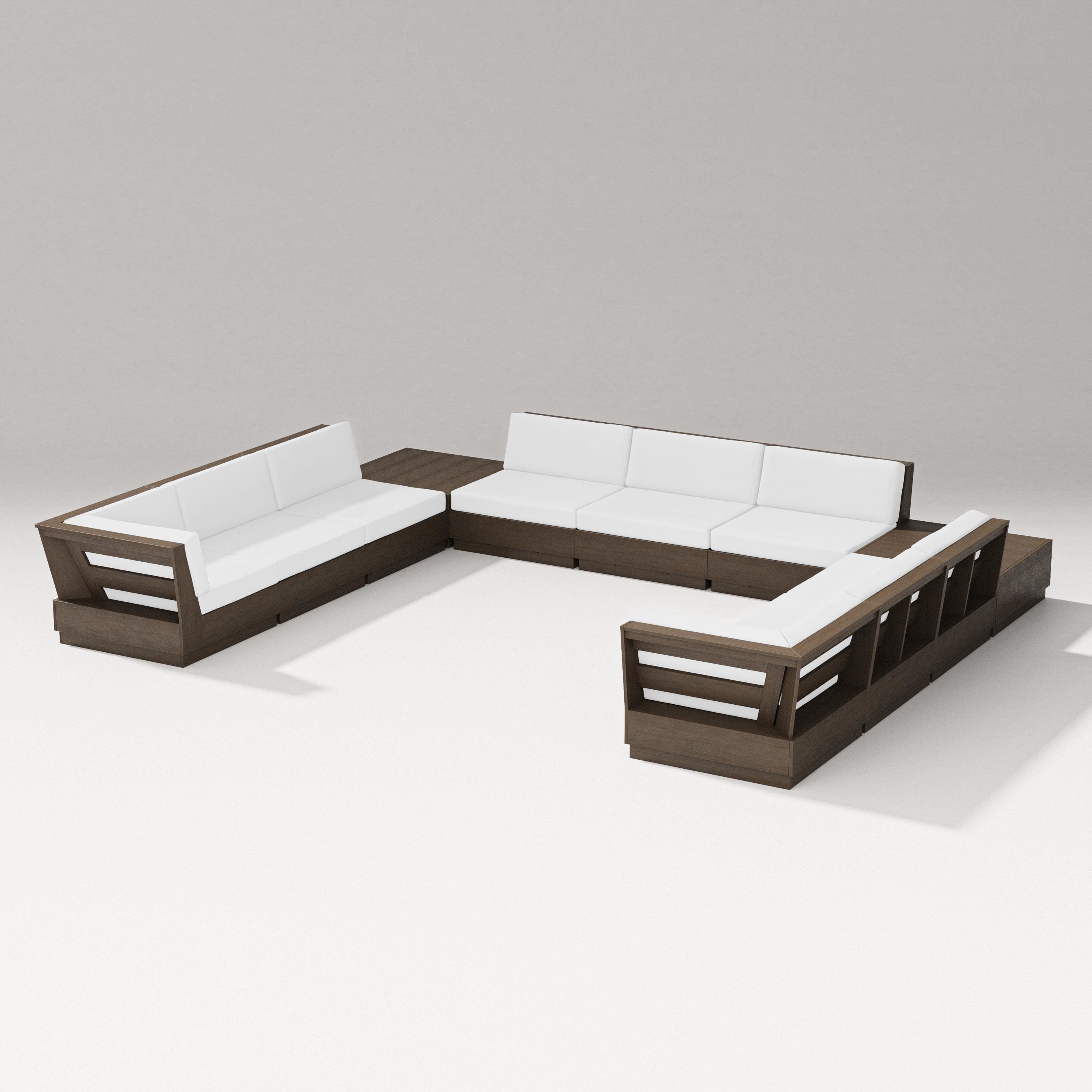 PW Designer Series Elevate 11-Piece U-Shaped Sofa Sectional in Kona / Natural