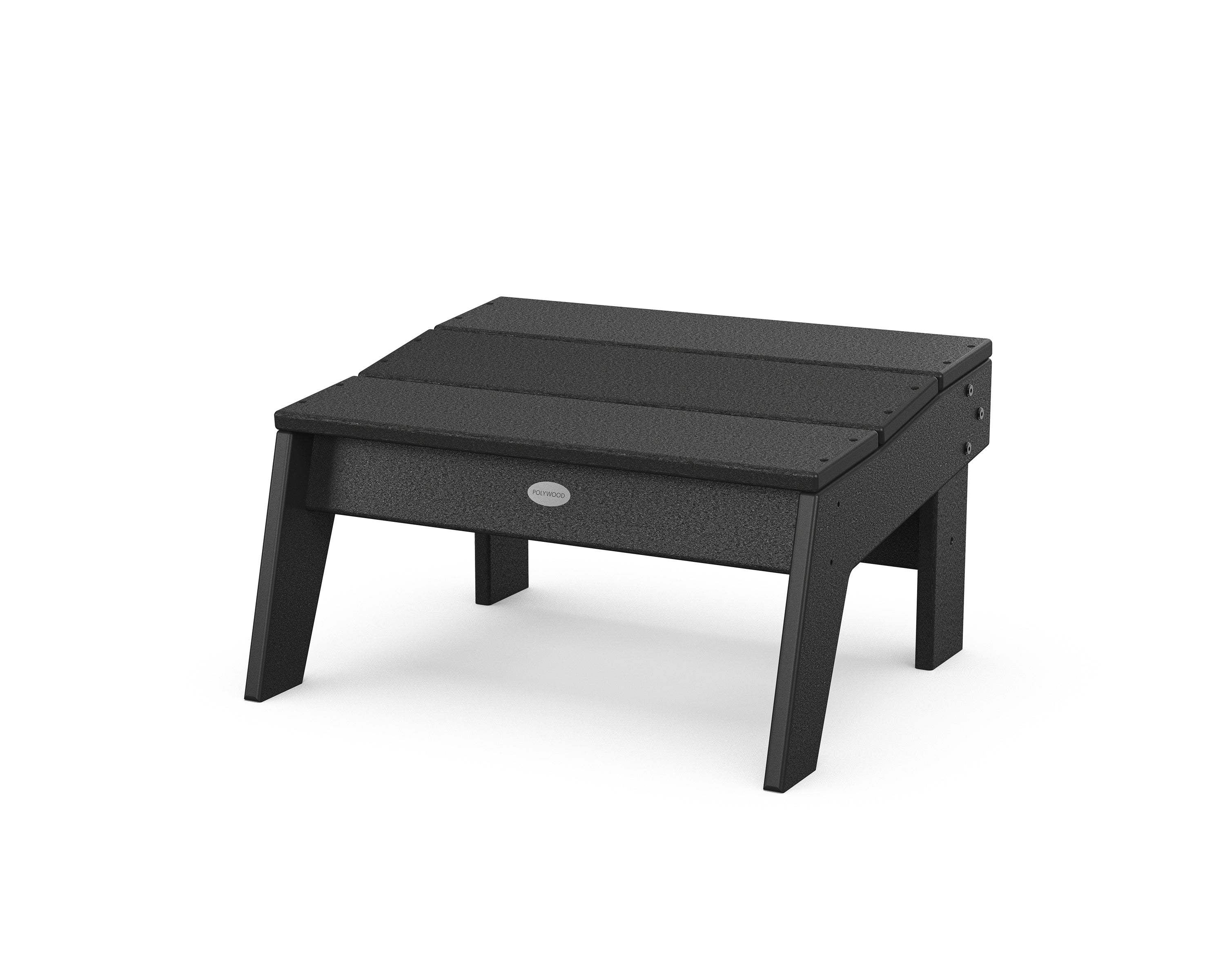 POLYWOOD Modern Studio Oversized Ottoman in Black