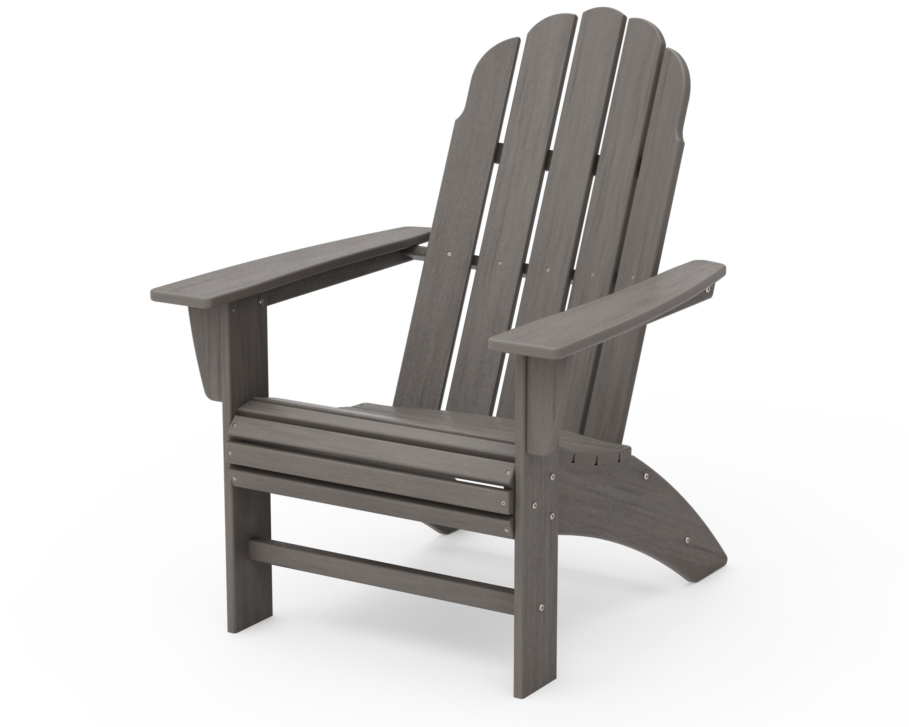 POLYWOOD Vineyard Curveback Adirondack Chair in Driftwood