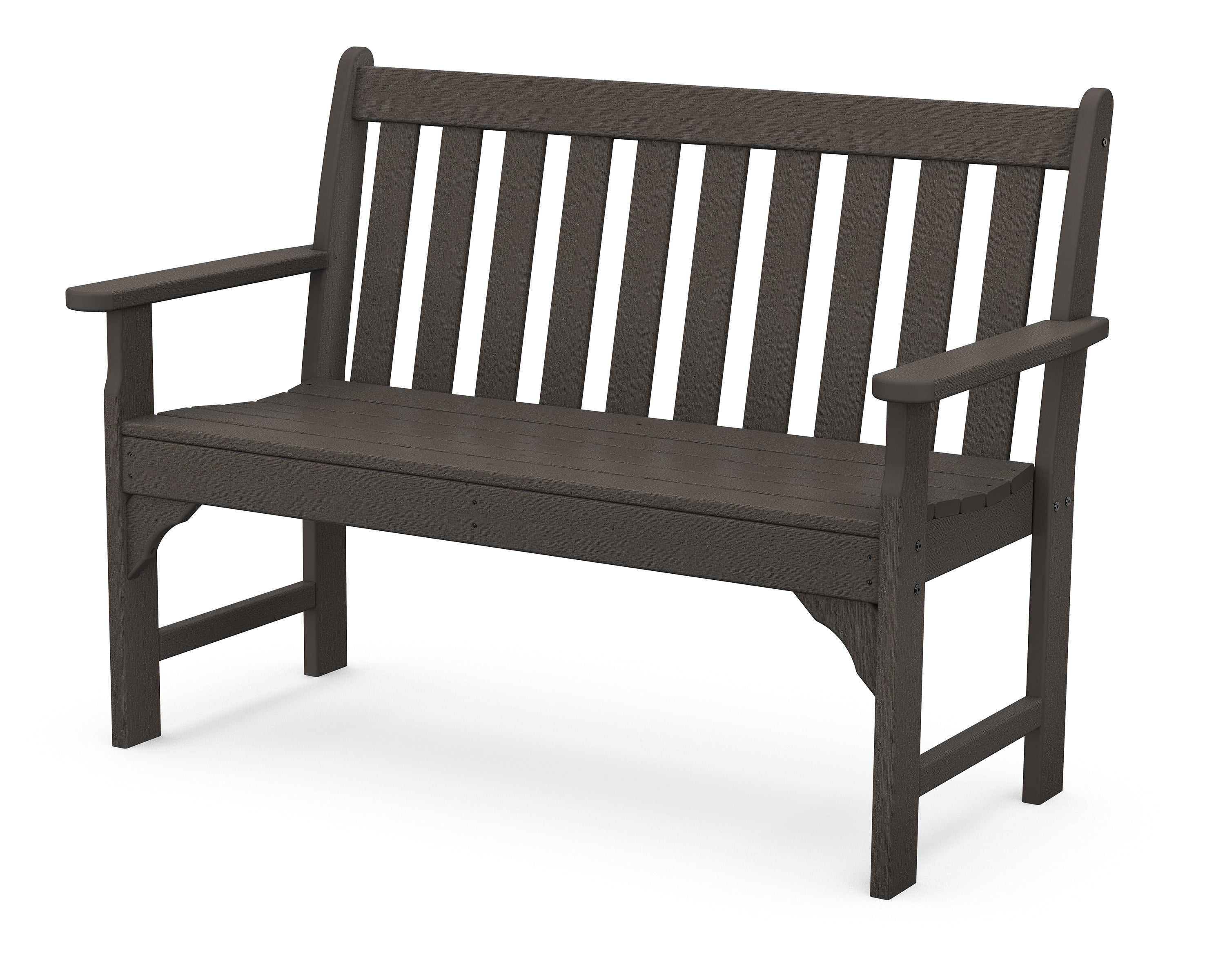 POLYWOOD Vineyard 48" Bench in Vintage Coffee