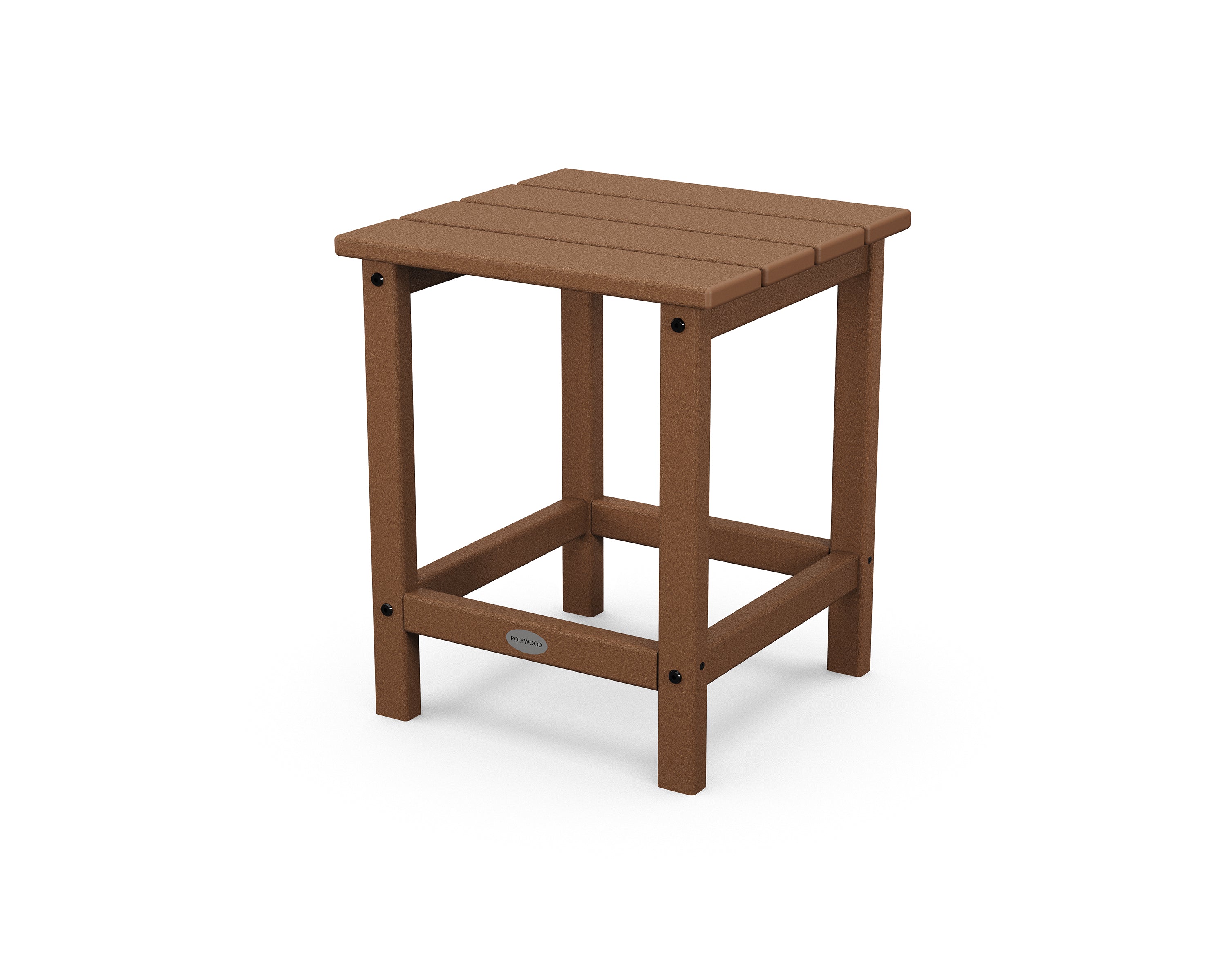 POLYWOOD Long Island 18" Side Table in Teak