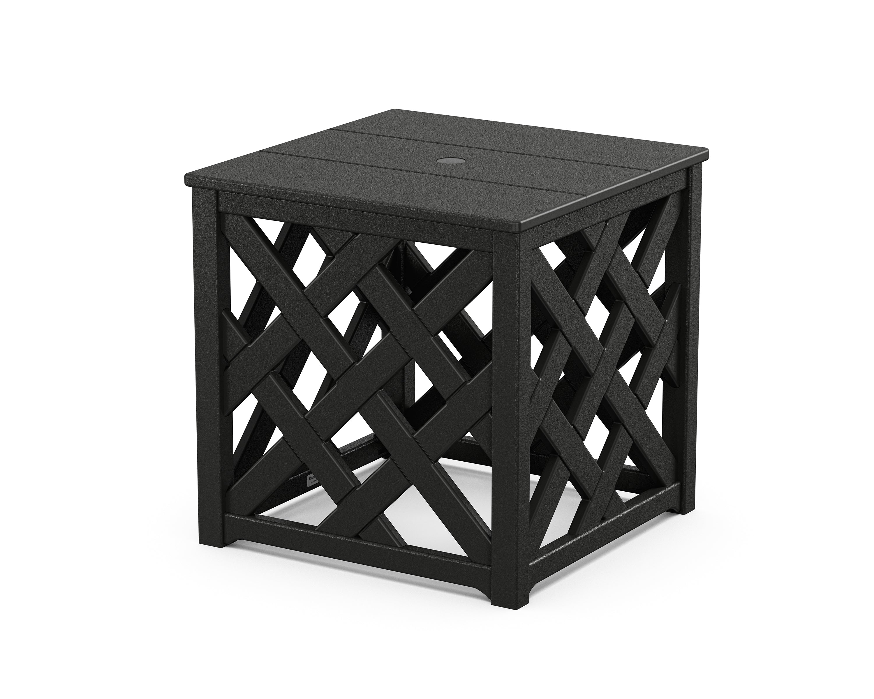 Country Living Wovendale Accent Umbrella Table in Black