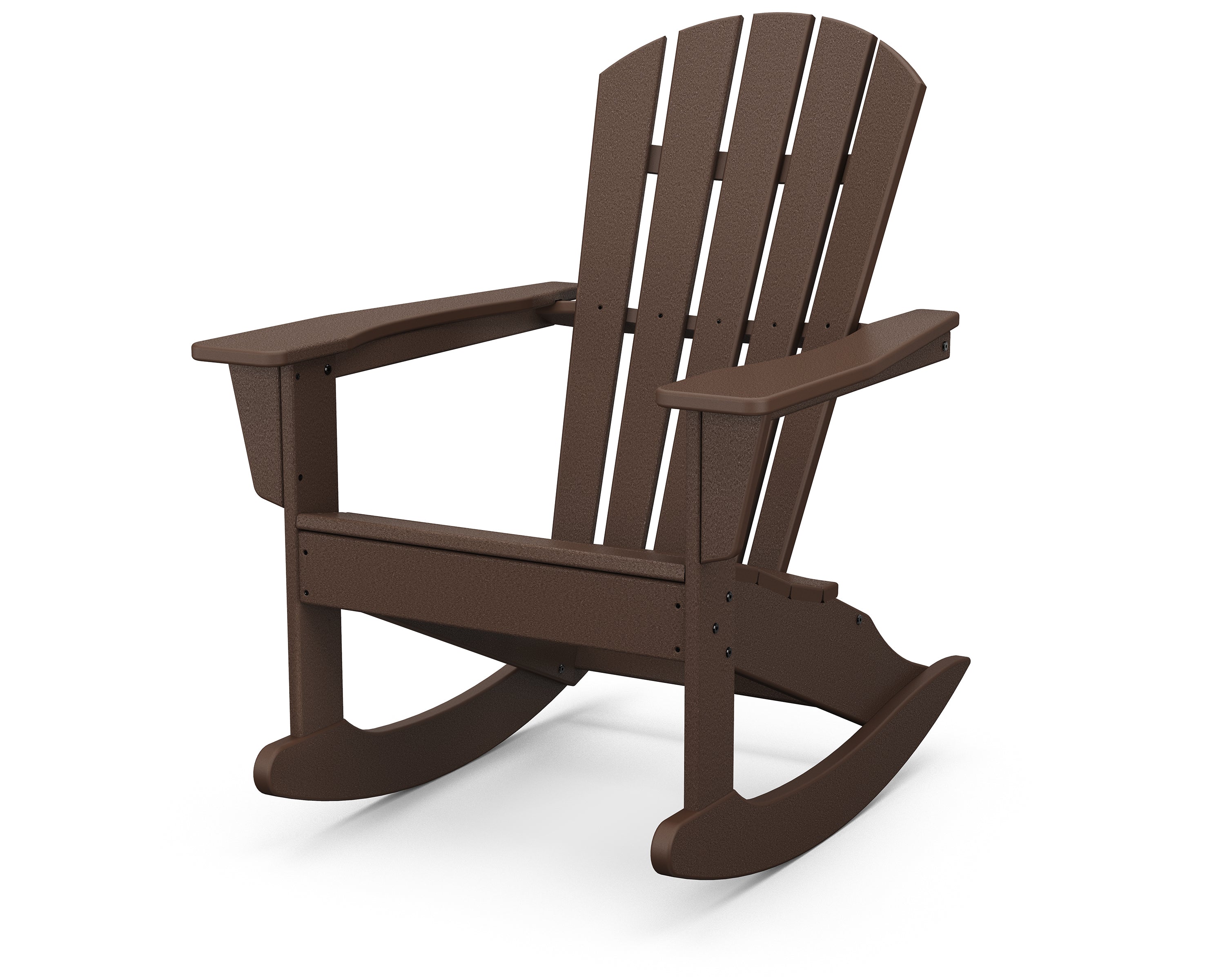 POLYWOOD Palm Coast Adirondack Rocking Chair in Mahogany