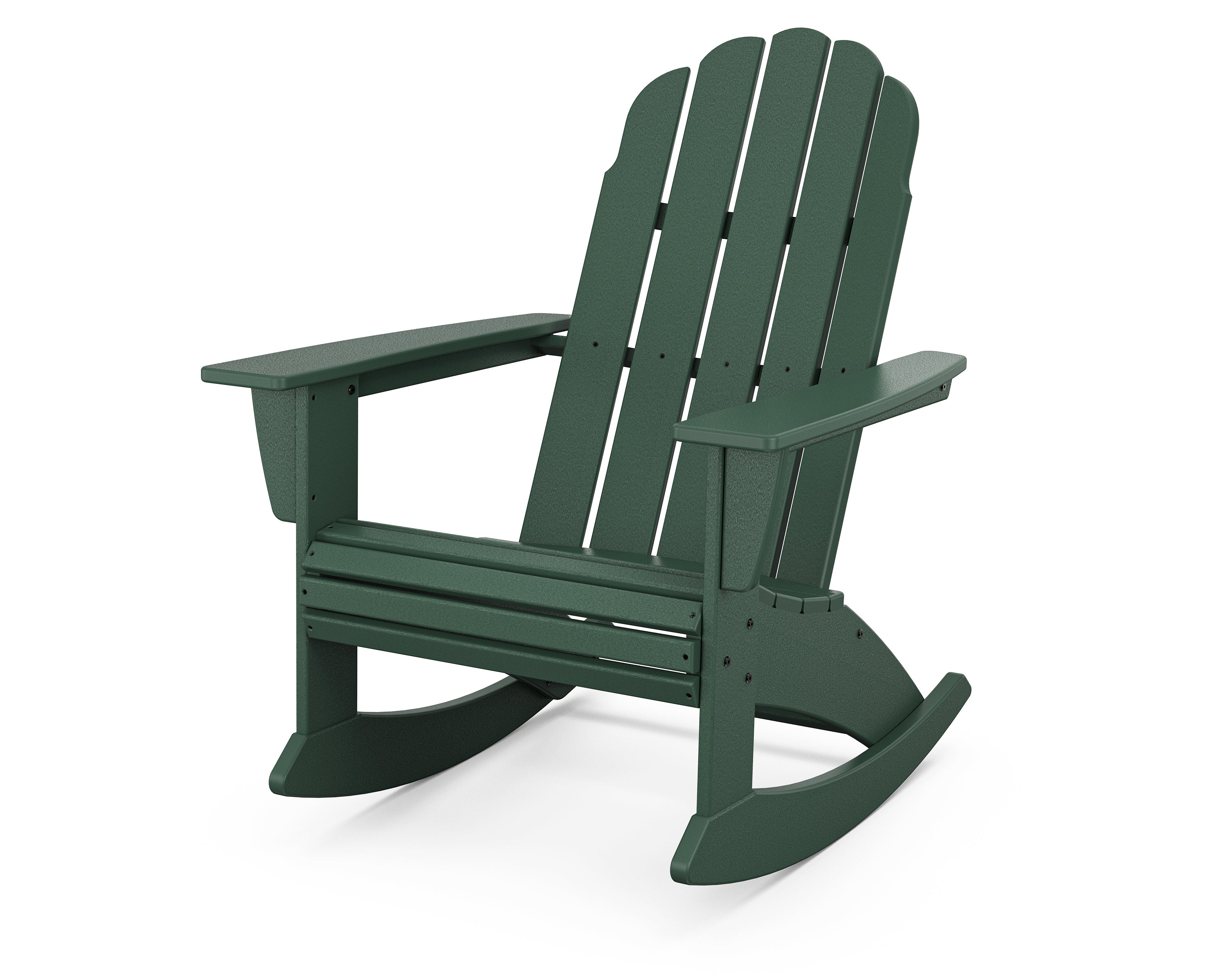 POLYWOOD Vineyard Curveback Adirondack Rocking Chair in Green