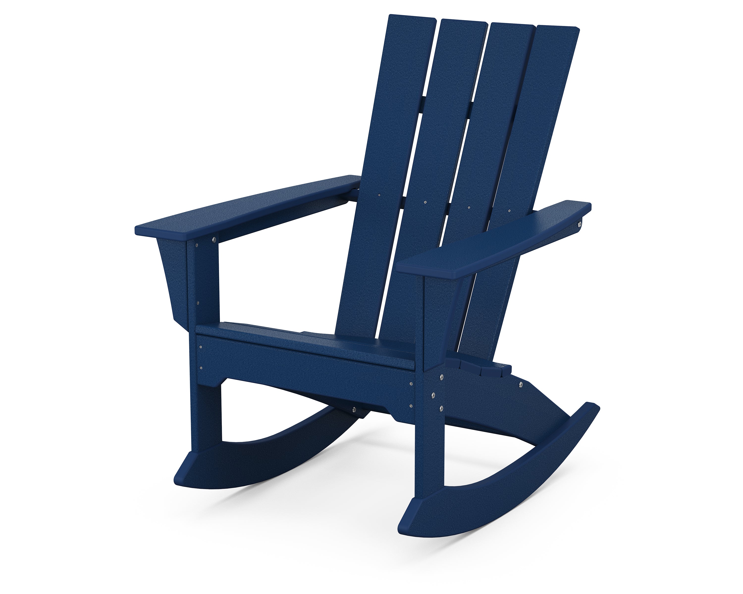 POLYWOOD Quattro Adirondack Rocking Chair in Navy
