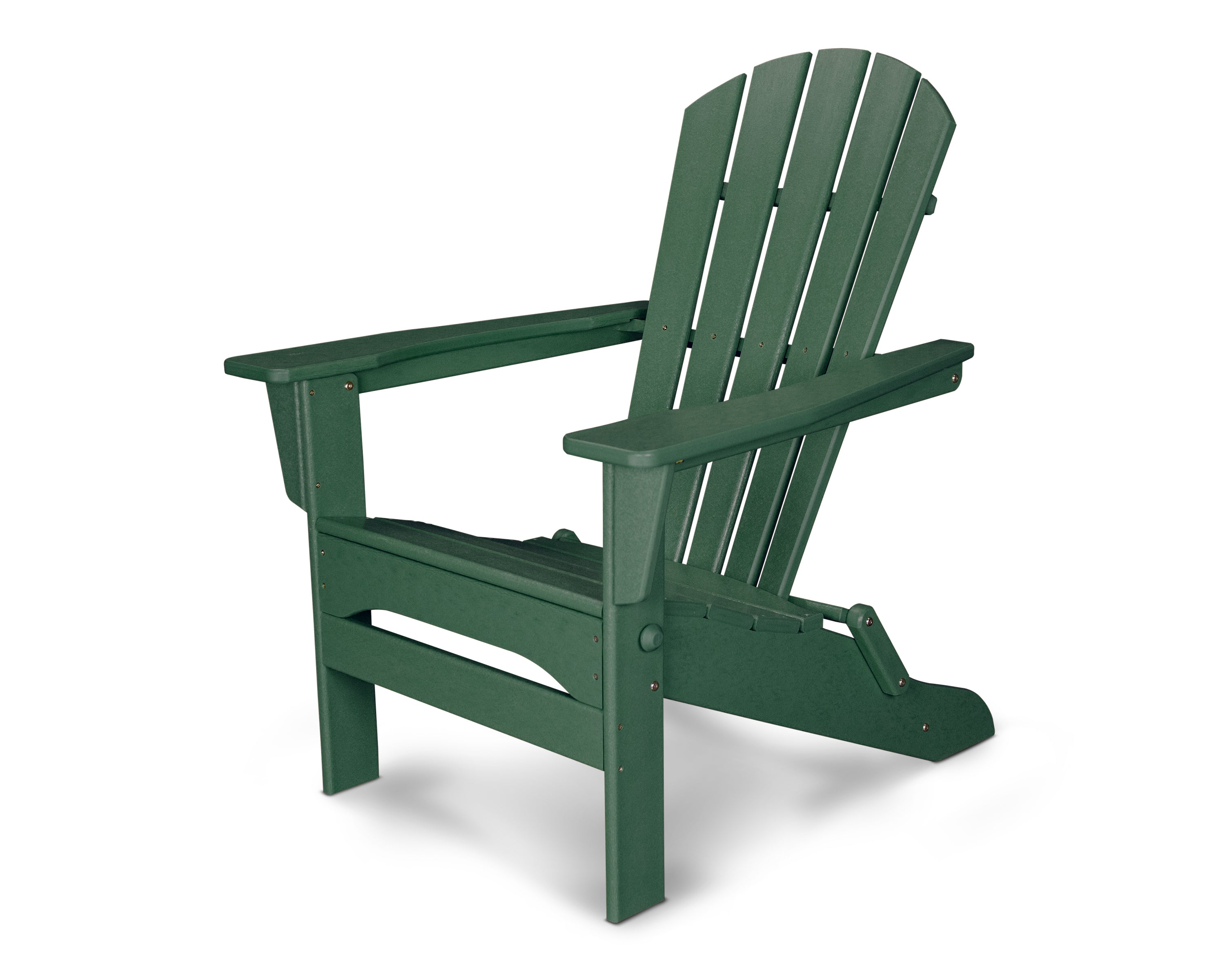 POLYWOOD Palm Coast Folding Adirondack in Green