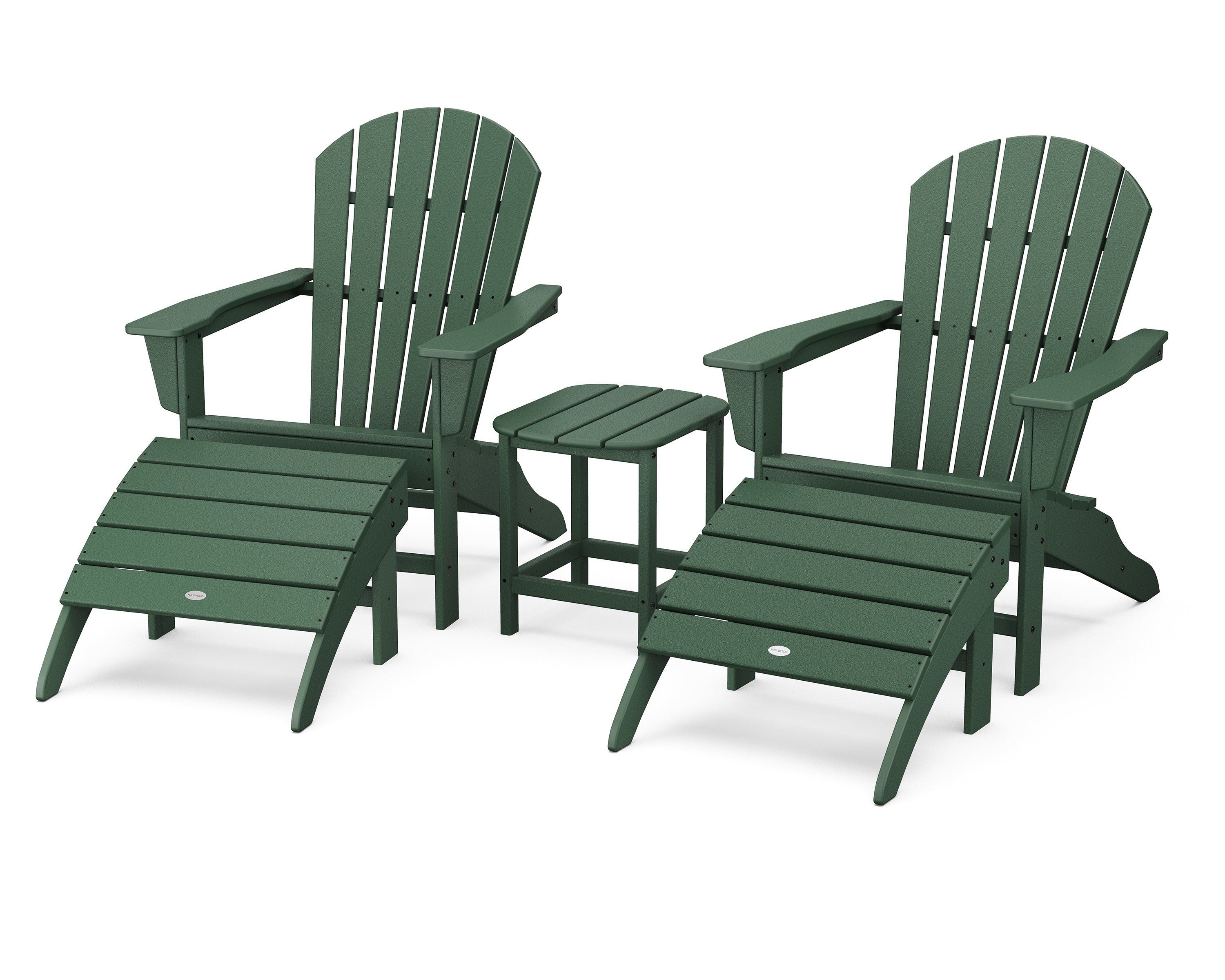 POLYWOOD South Beach Adirondack 5-Piece Set in Green