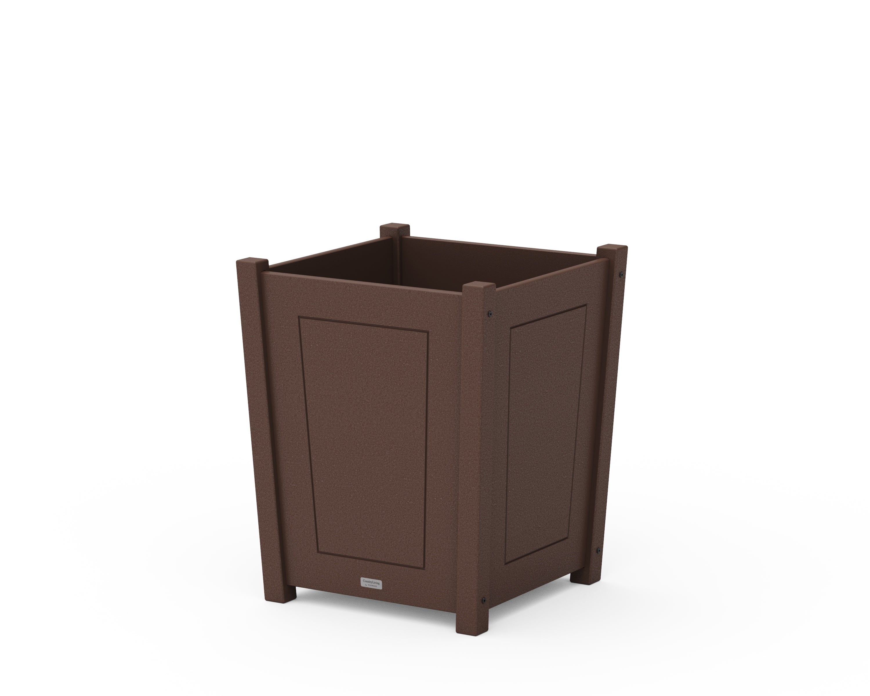 Country Living Country Living Large Tapered Square Short Planter Box in Mahogany
