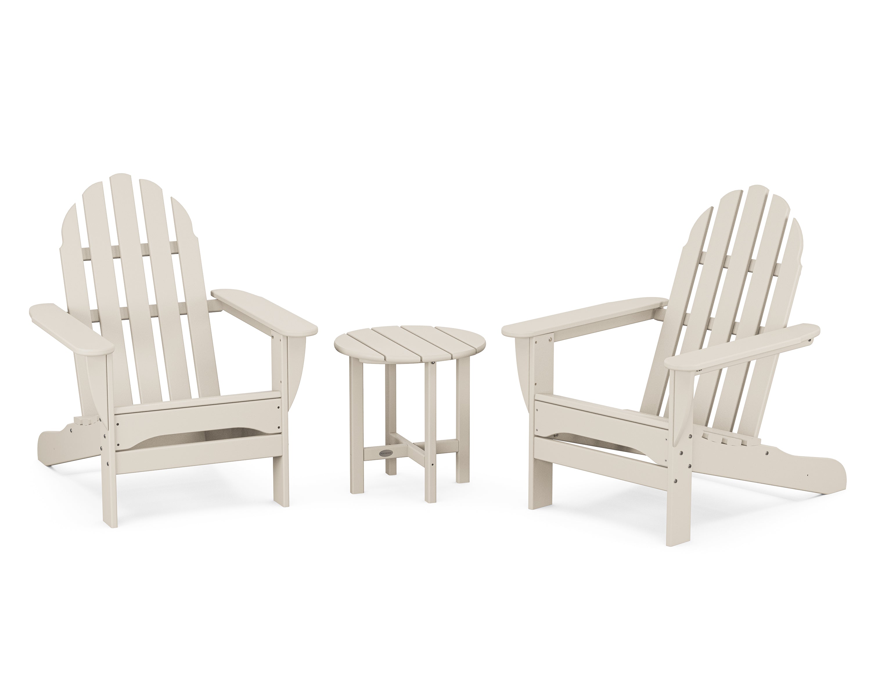 POLYWOOD Classic Adirondack 3-Piece Set in Sand