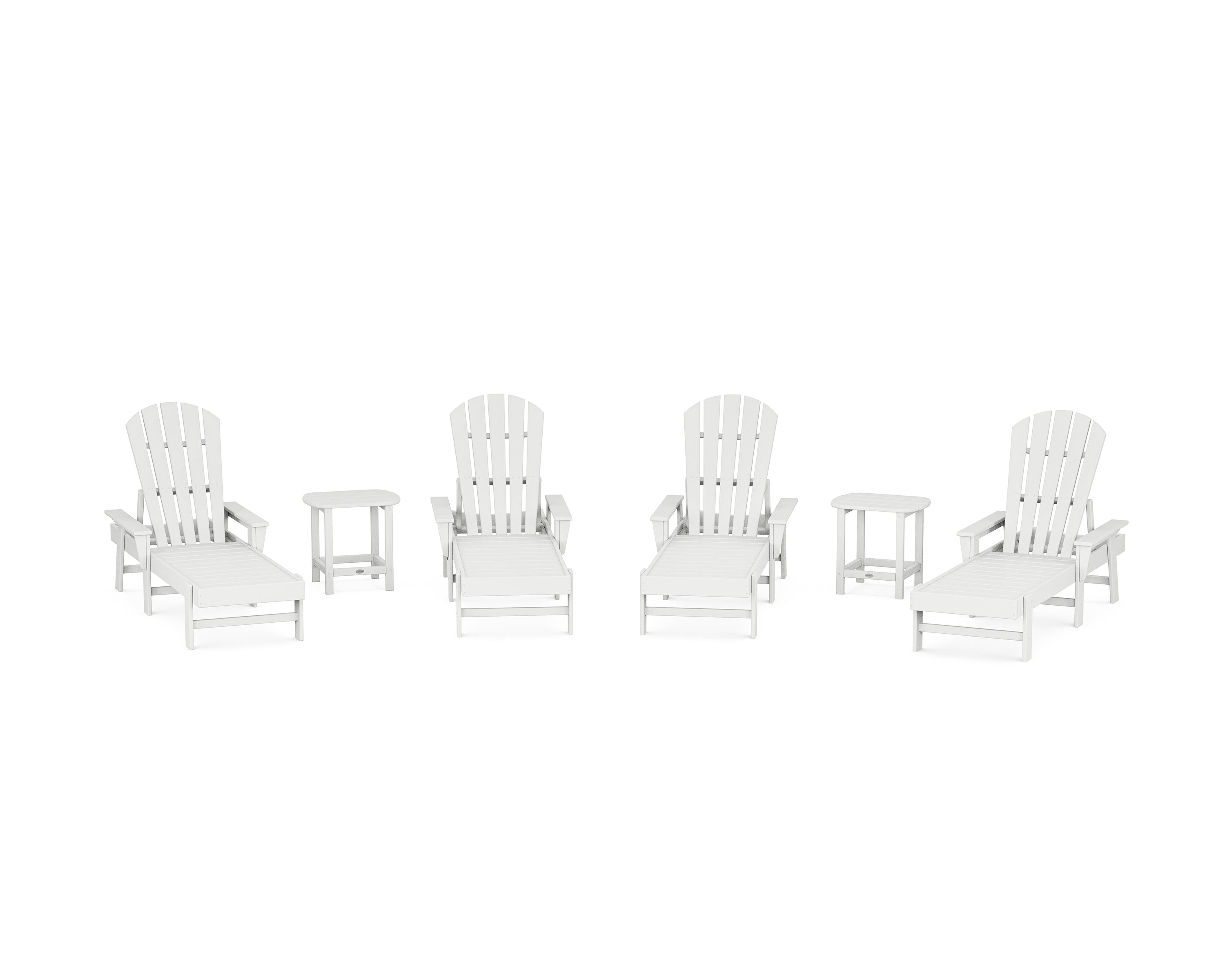 POLYWOOD South Beach Chaise 6-Piece Set in White