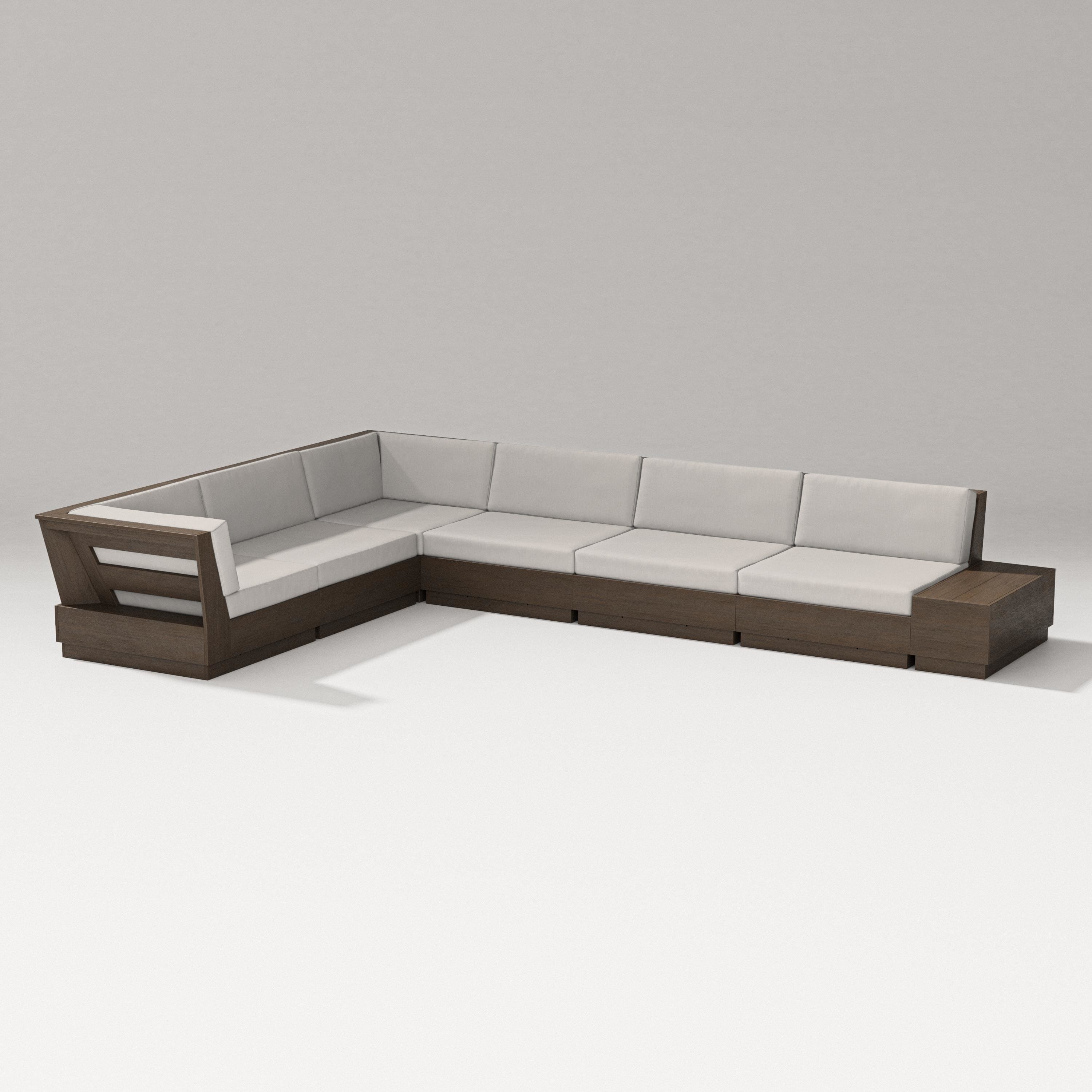 PW Designer Series Elevate 7-Piece Corner Sectional in Kona / Cast Ash