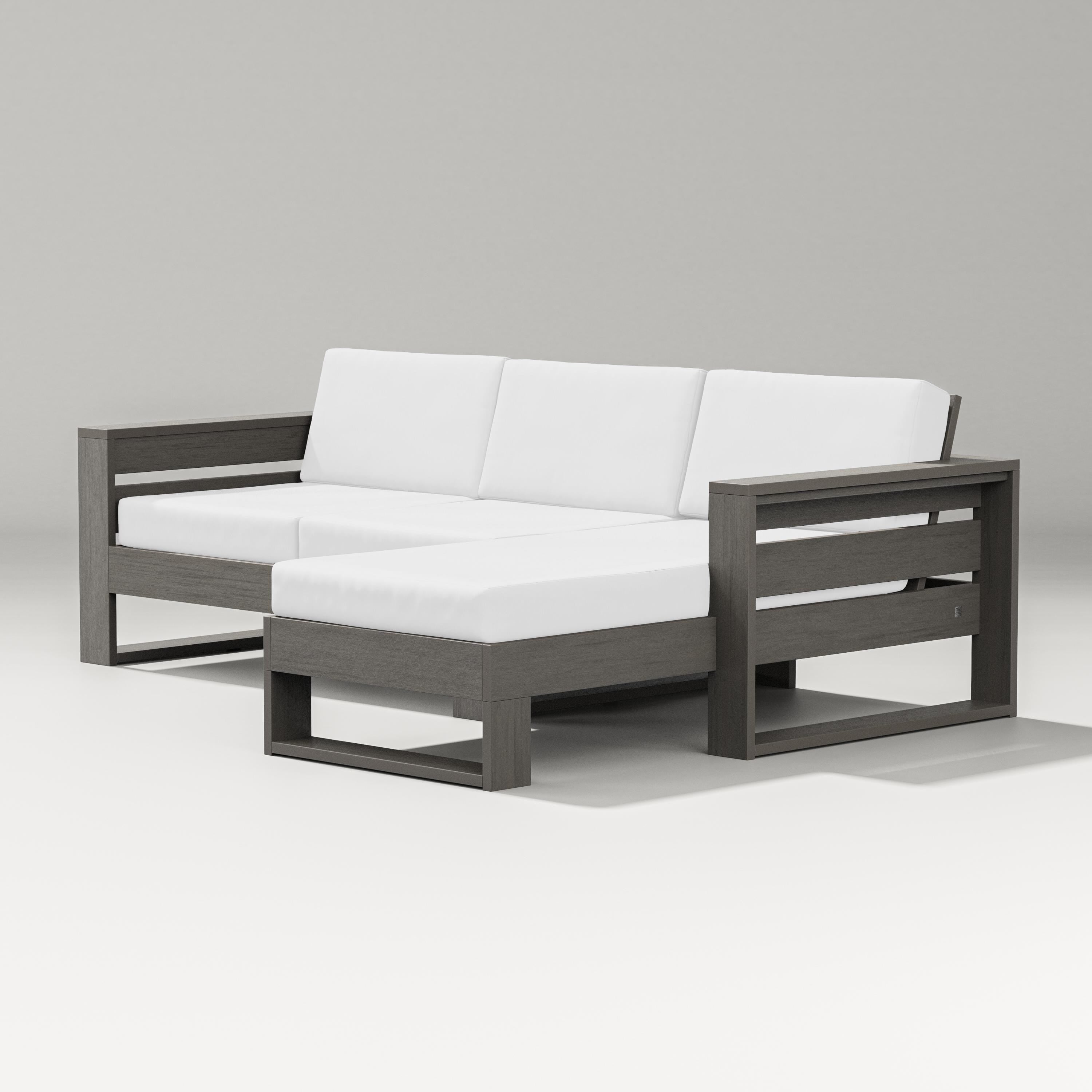 PW Designer Series Latitude Right Chaise Sectional in Driftwood / Natural