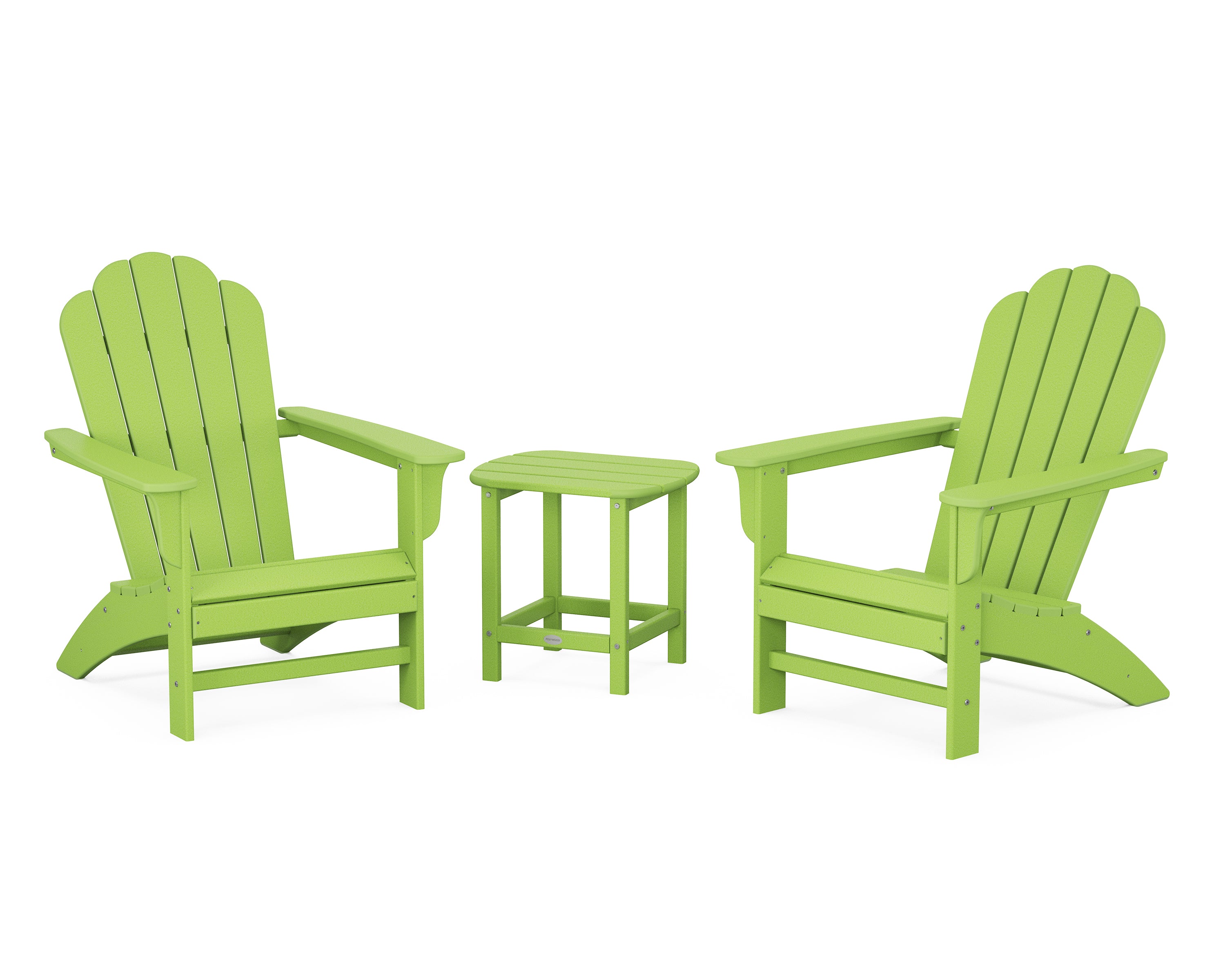 Country Living Cottage Adirondack Chair 3-Piece Set in Lime