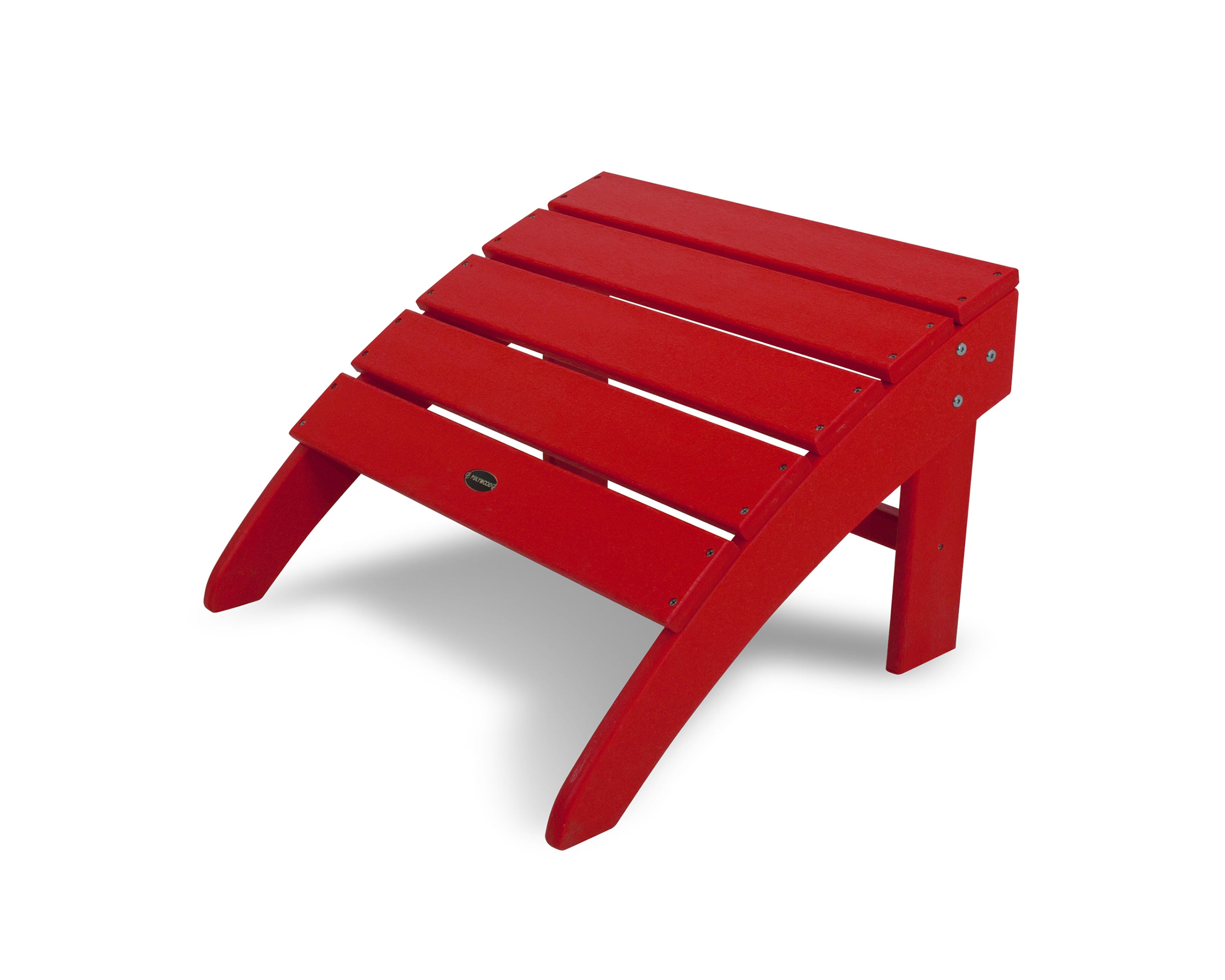 POLYWOOD South Beach Adirondack Ottoman in Sunset Red