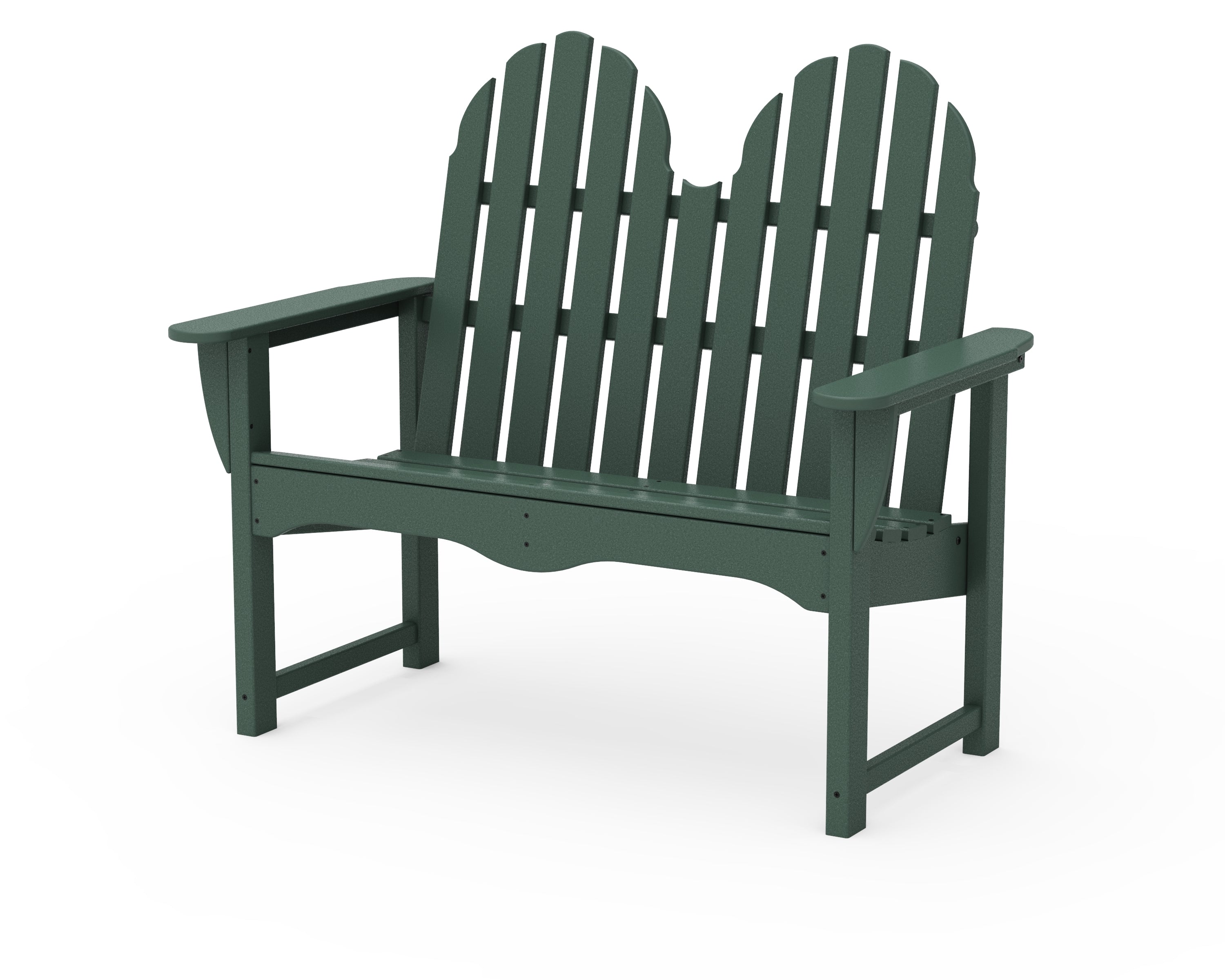 POLYWOOD Classic Adirondack 48" Bench in Green