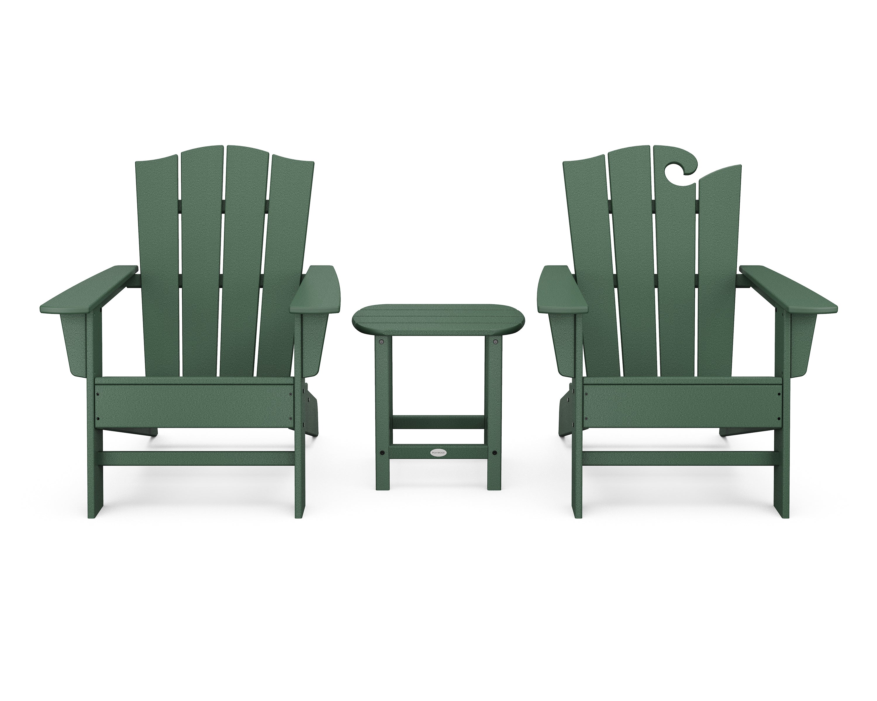 POLYWOOD Wave Collection 3-Piece Set in Green