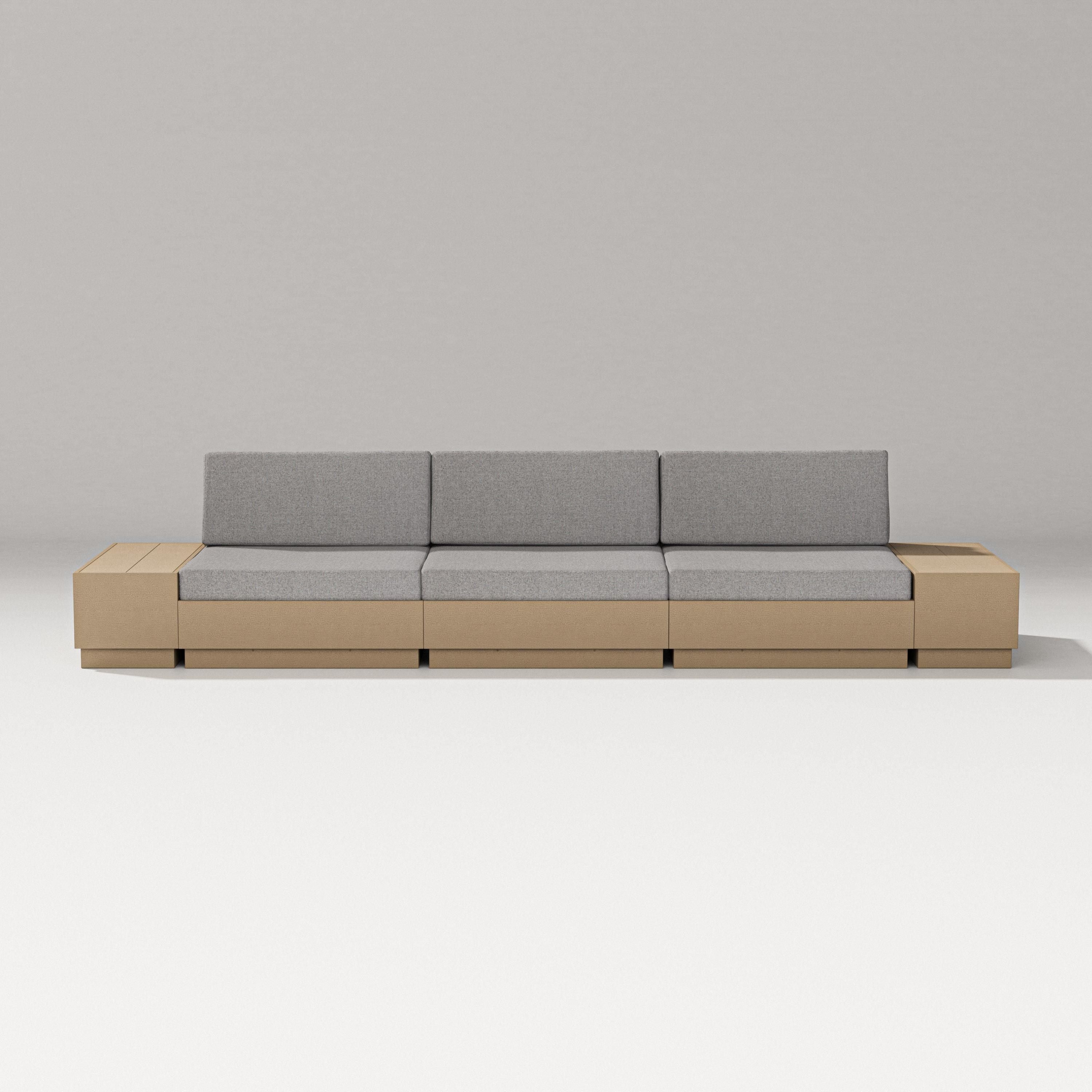 PW Designer Series Elevate Straight Sectional in Vintage Sahara / Grey Mist
