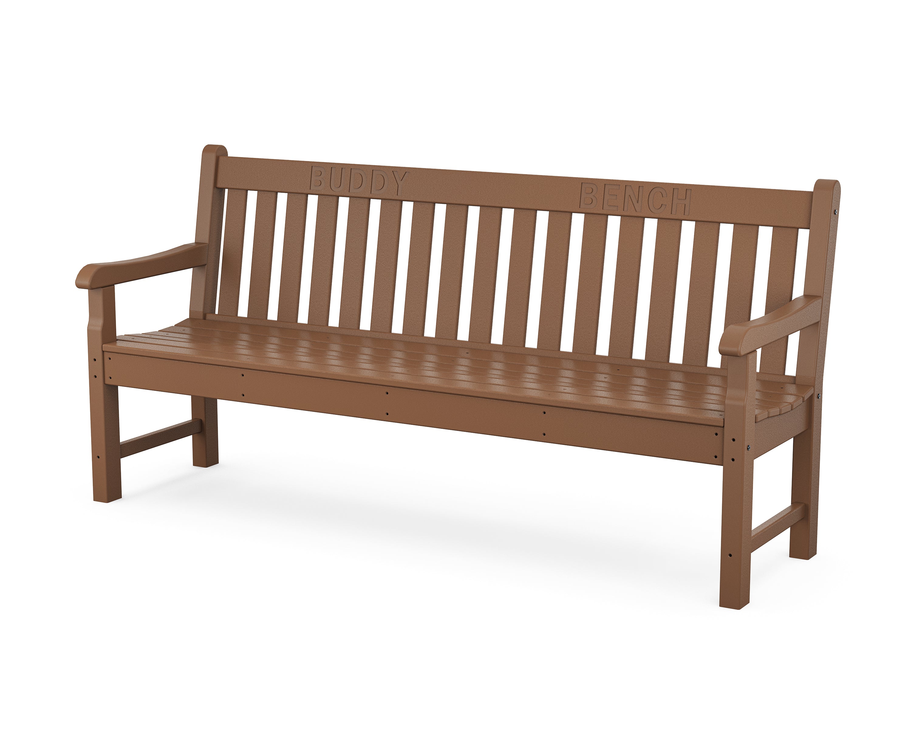 POLYWOOD® 72” Buddy Bench in Teak