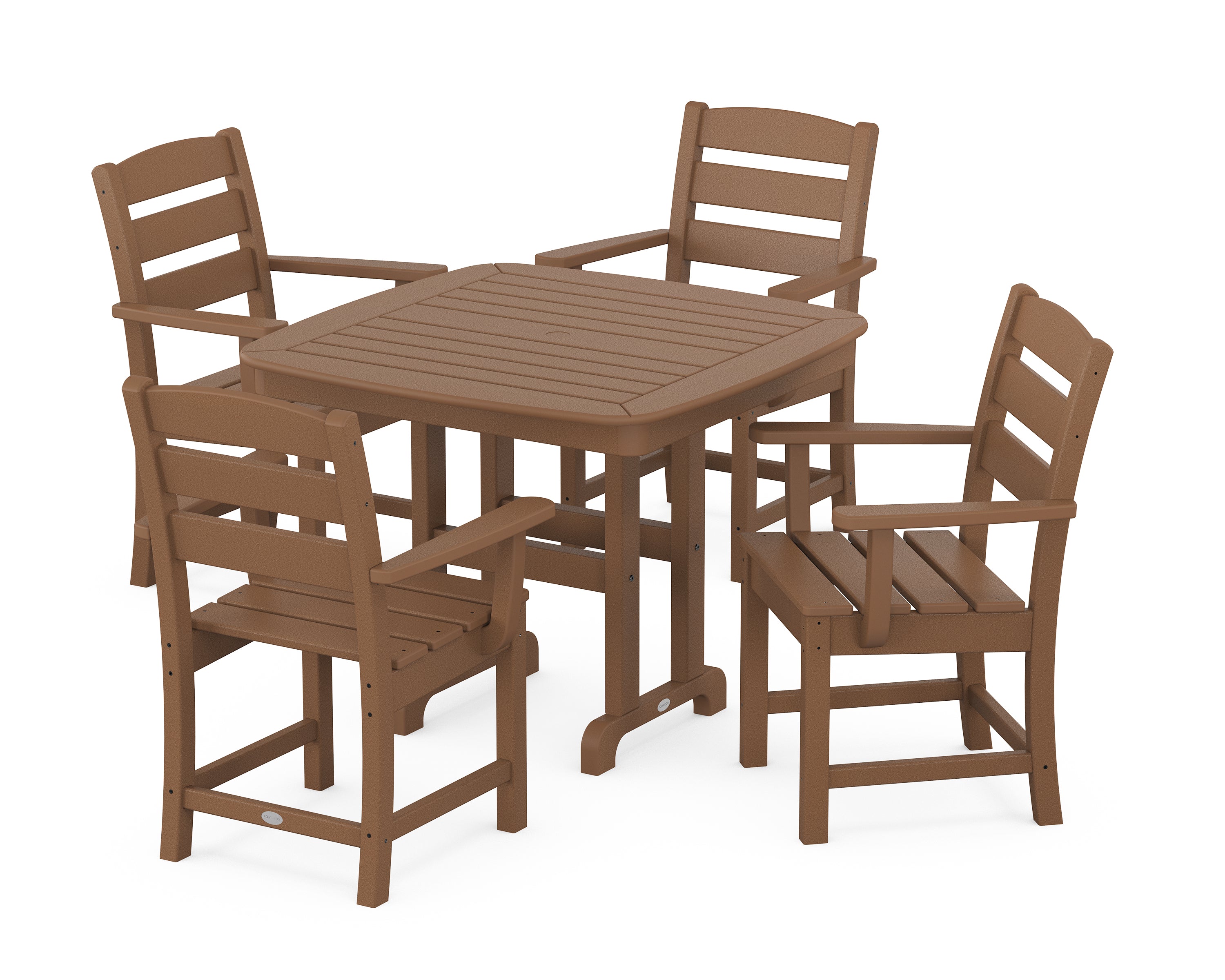 POLYWOOD® Lakeside 5-Piece Dining Set in Teak