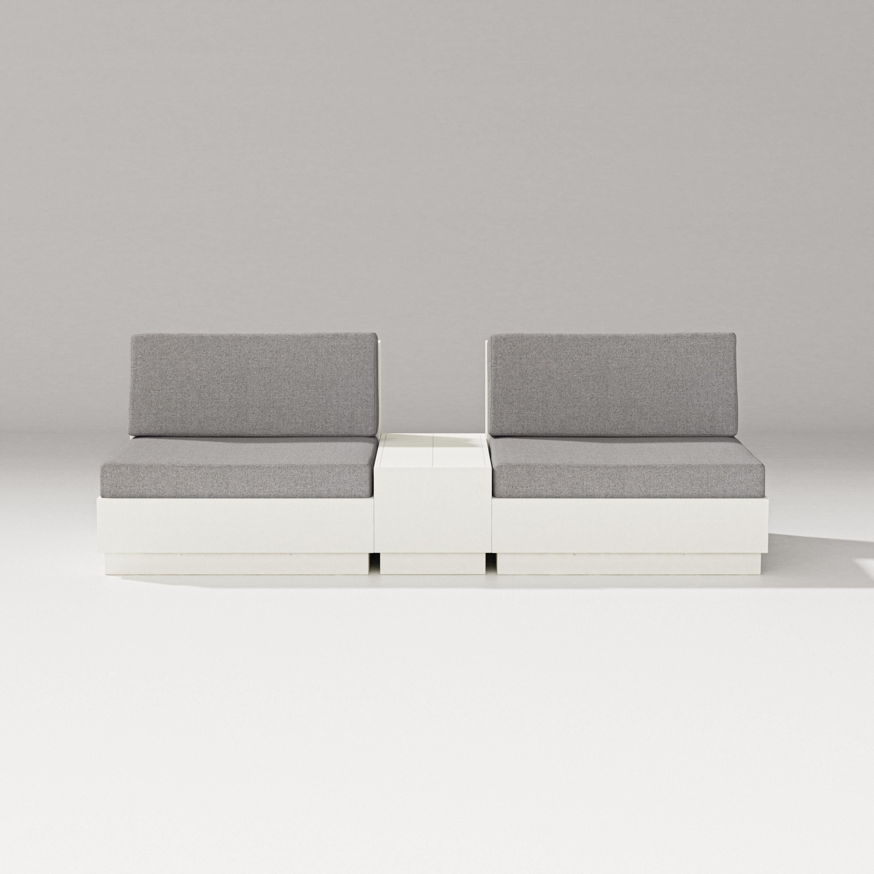PW Designer Series Elevate Lounge Chair Set in Vintage White / Grey Mist