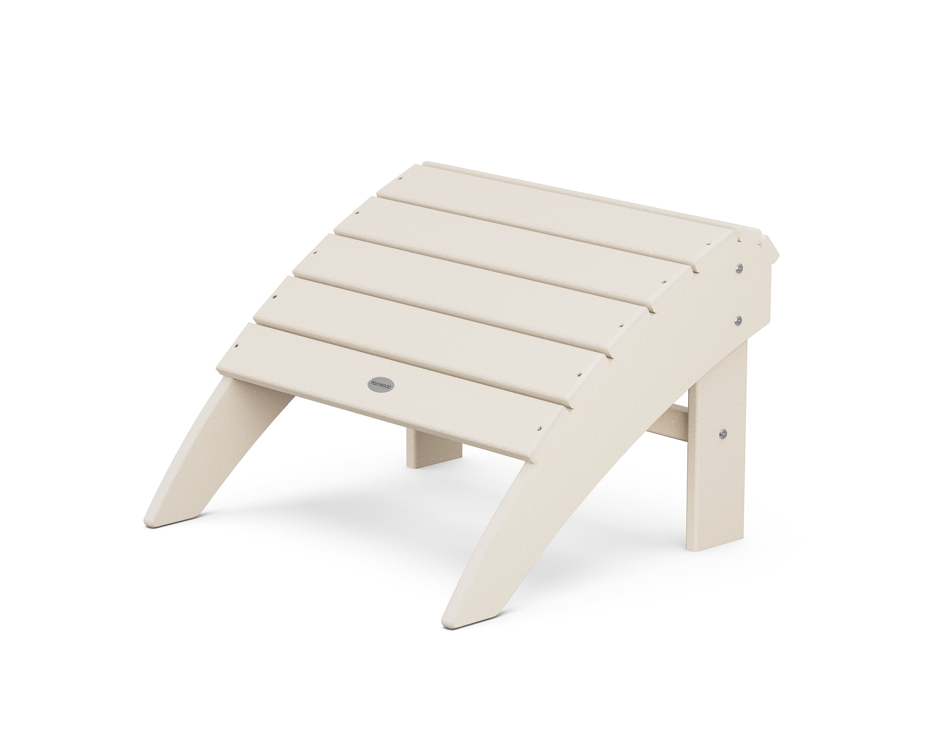 POLYWOOD Vineyard Curveback Adirondack Ottoman in Sand