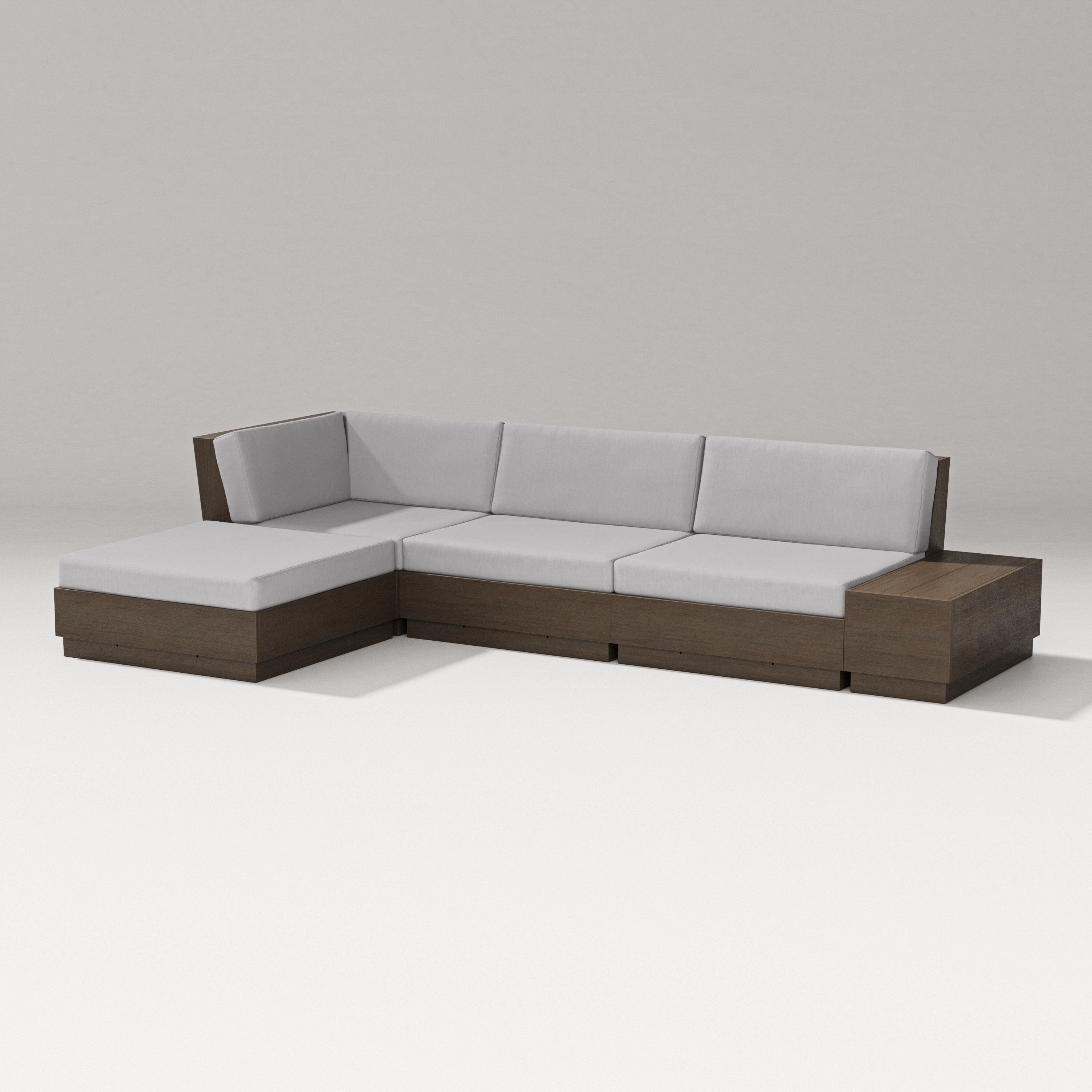 PW Designer Series Elevate Chaise Sectional in Kona / Granite