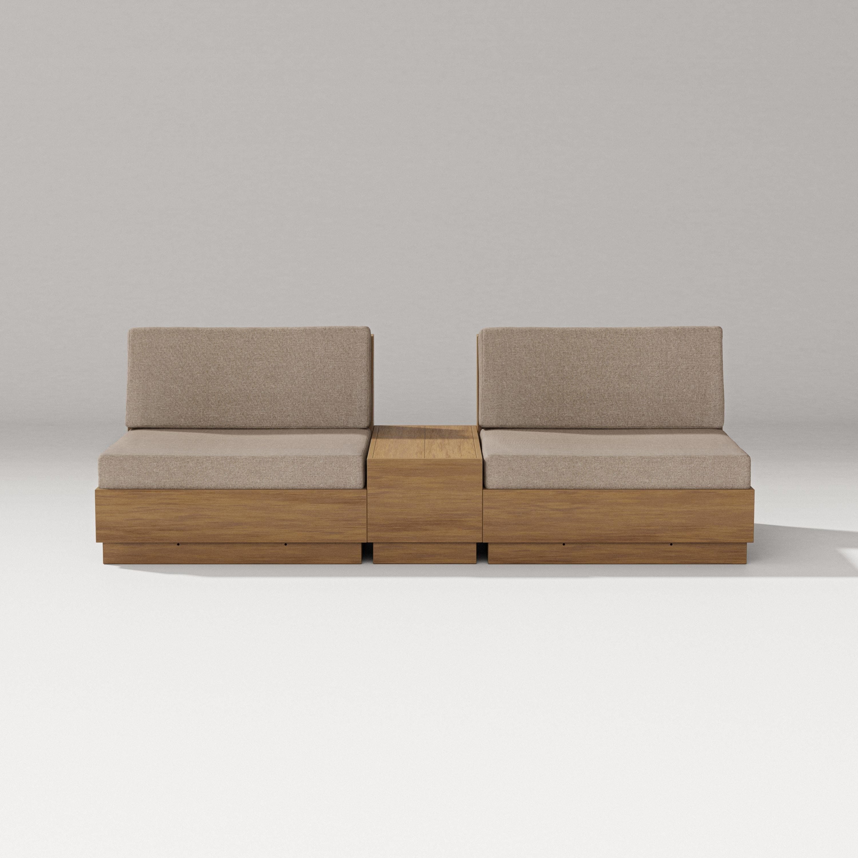 PW Designer Series Elevate Lounge Chair Set in Natural / Spiced Burlap