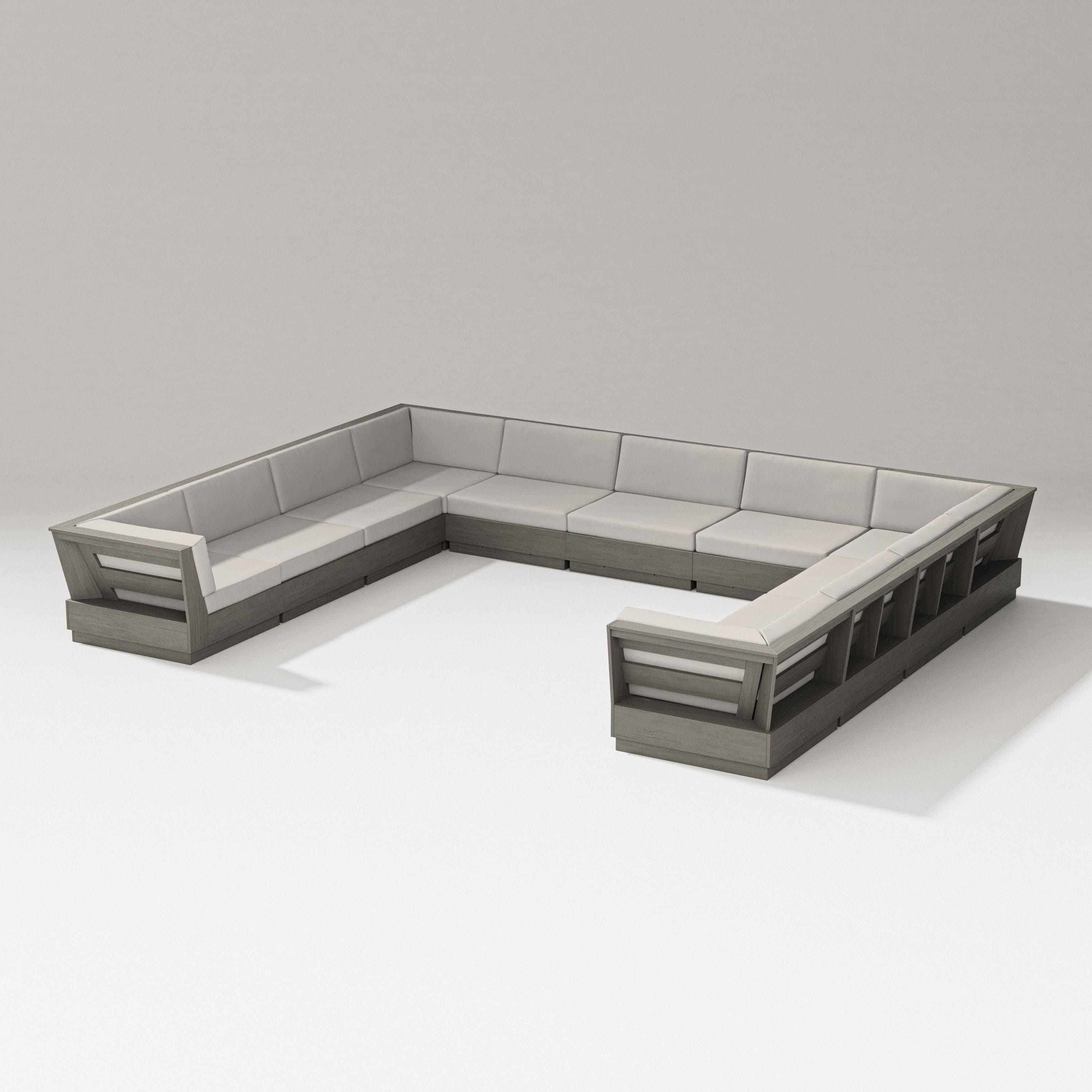 PW Designer Series Elevate Large U-Shaped Sectional in Driftwood / Cast Ash