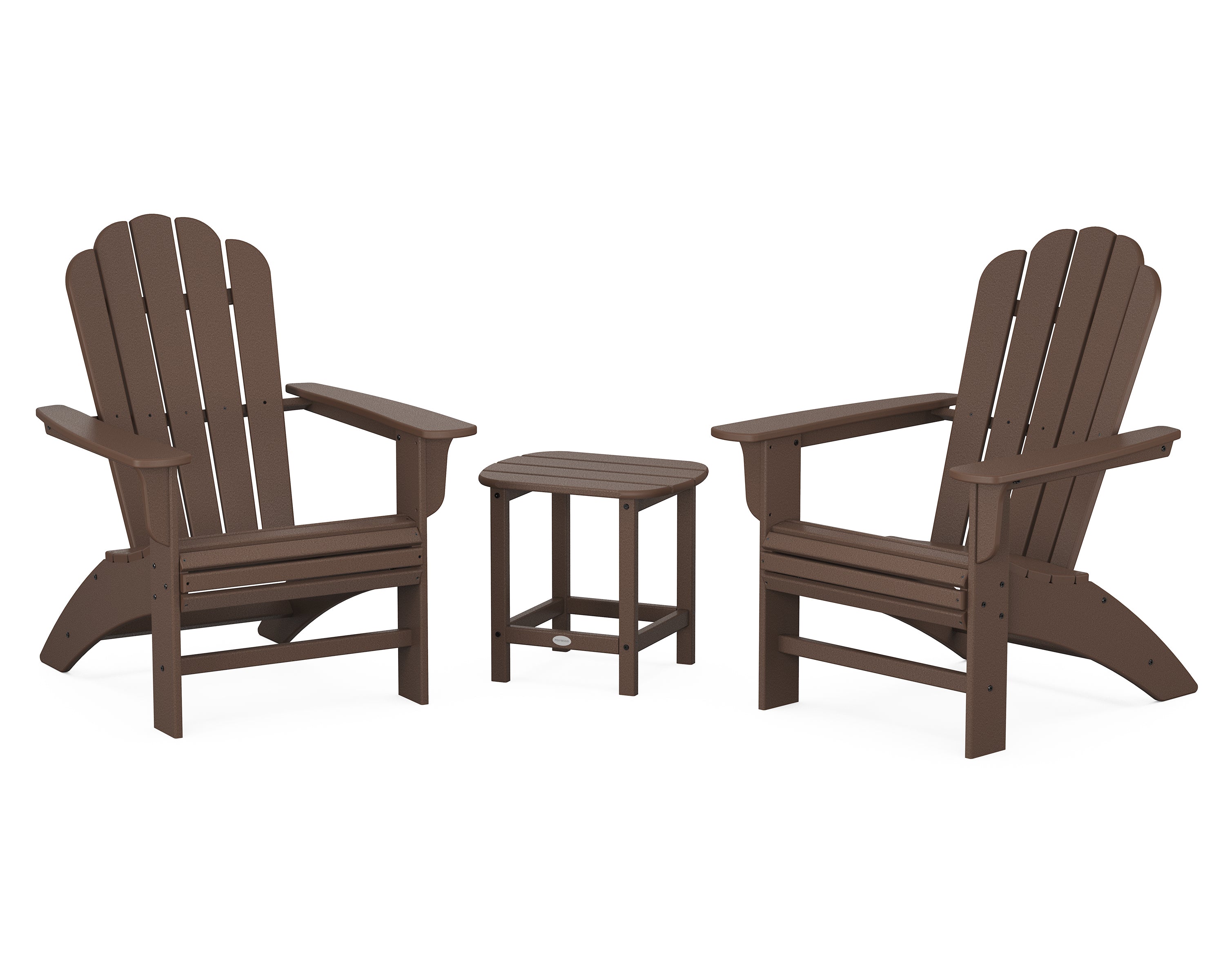 Country Living Country Living Curveback Adirondack Chair 3-Piece Set in Mahogany