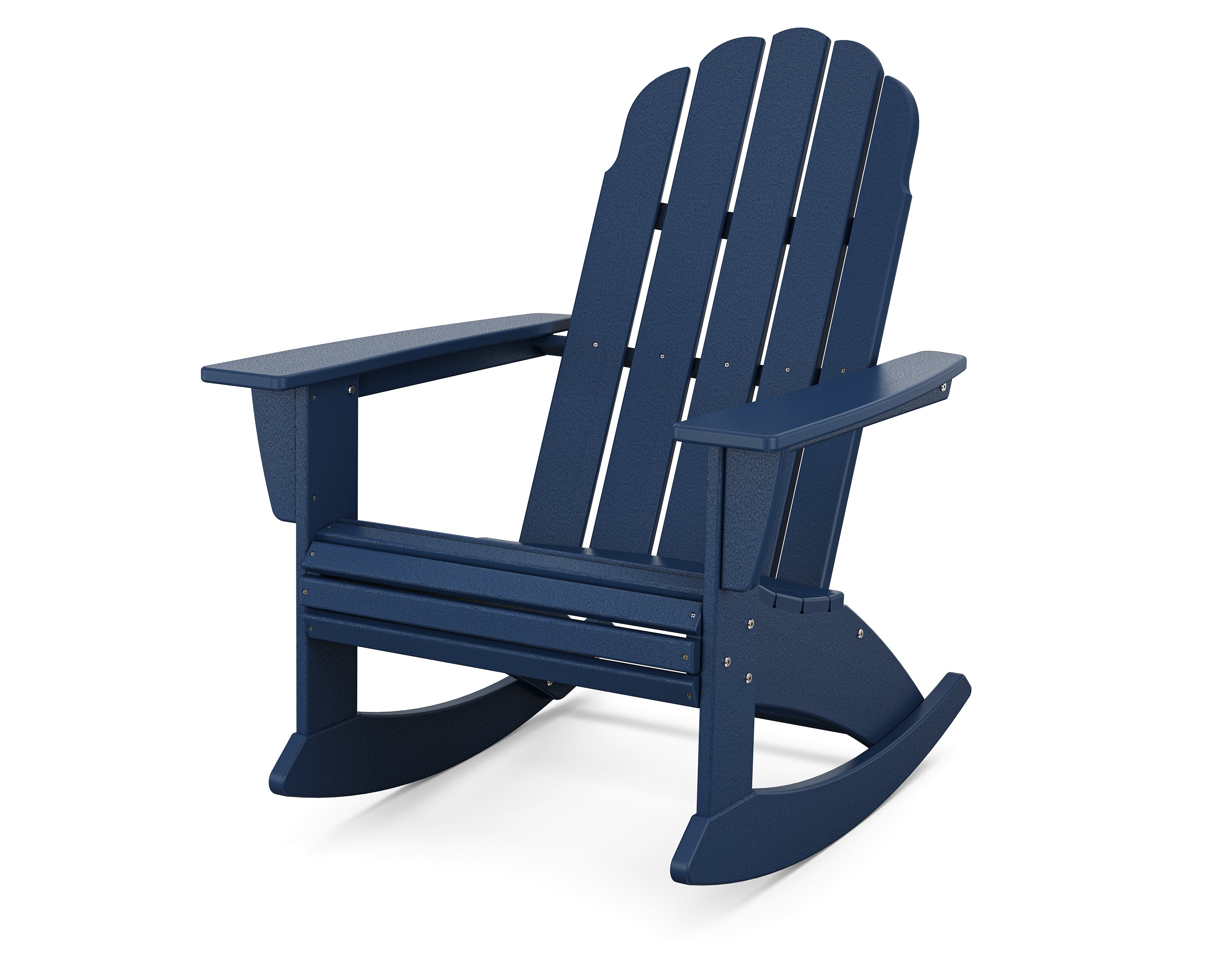 POLYWOOD Vineyard Curveback Adirondack Rocking Chair in Navy