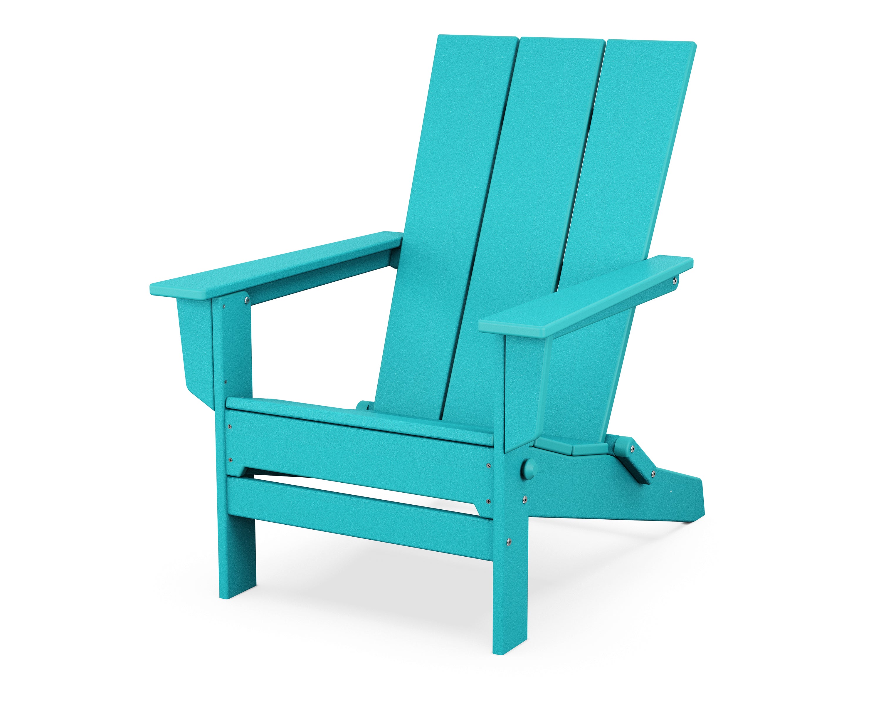 POLYWOOD Modern Studio Folding Adirondack Chair in Aruba