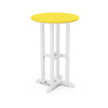 POLYWOOD Contempo 24" Round Counter Table in White / Lemon