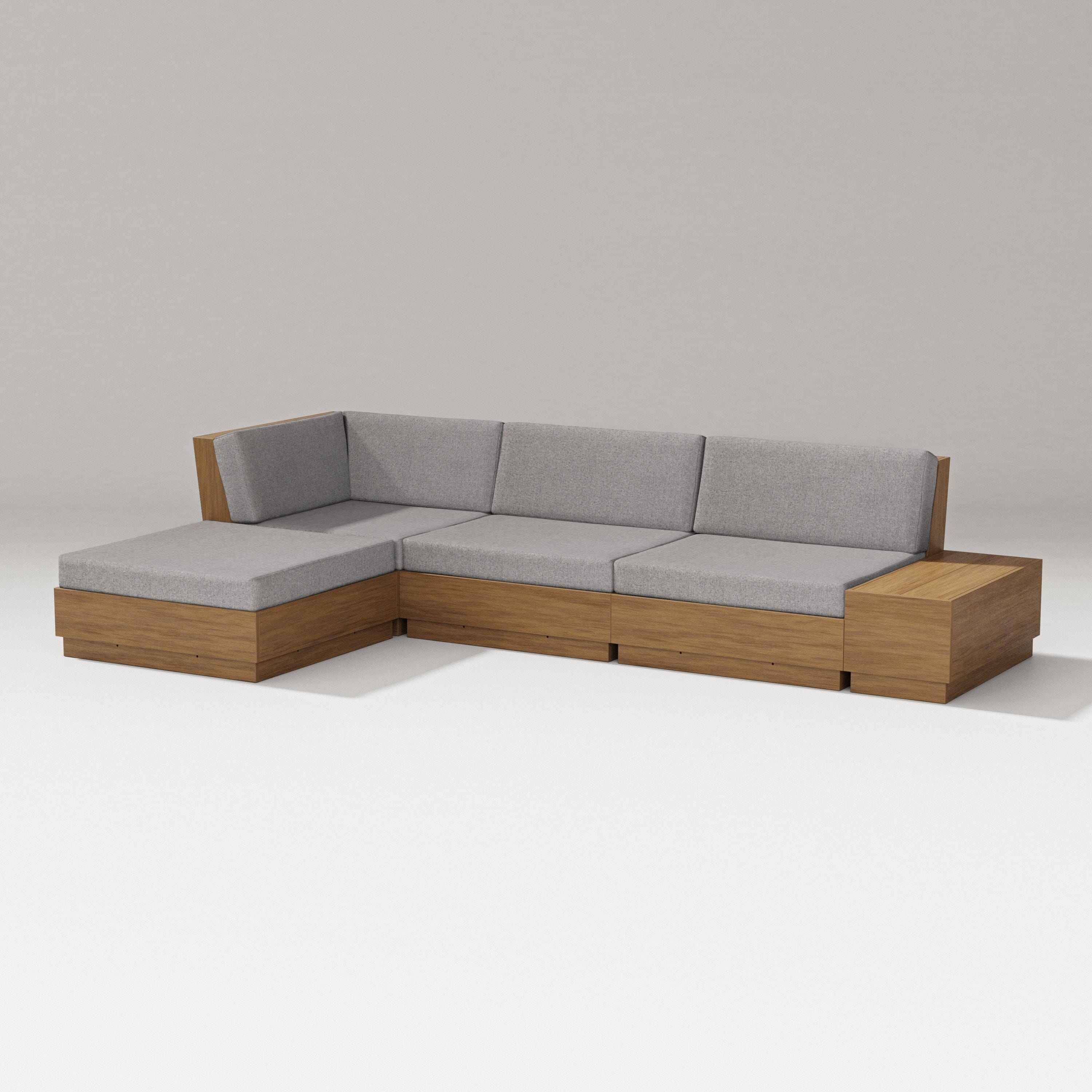 PW Designer Series Elevate Chaise Sectional in Natural / Grey Mist