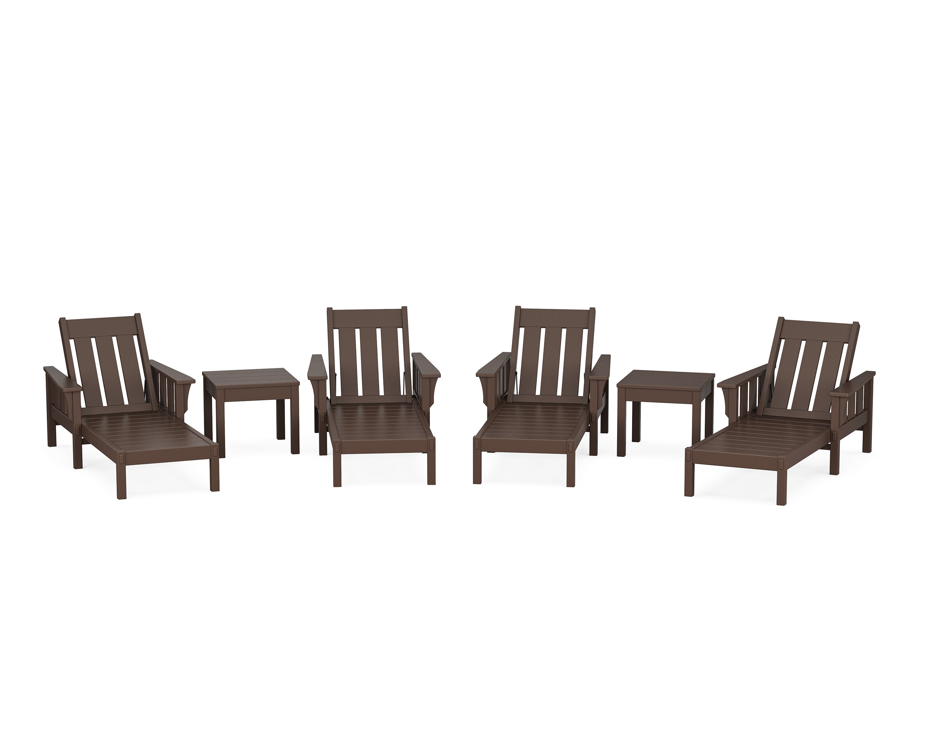 Martha Stewart by POLYWOOD Acadia 6-Piece Chaise Set in Mahogany
