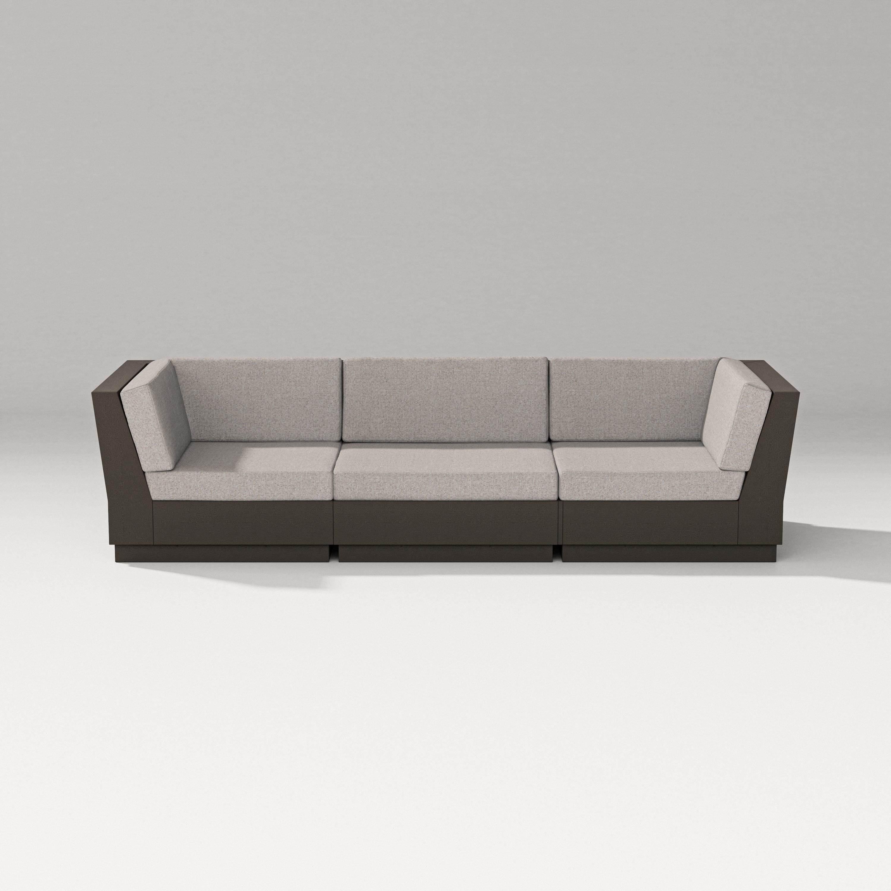 PW Designer Series Elevate Sofa Sectional in Vintage Coffee / Weathered Tweed