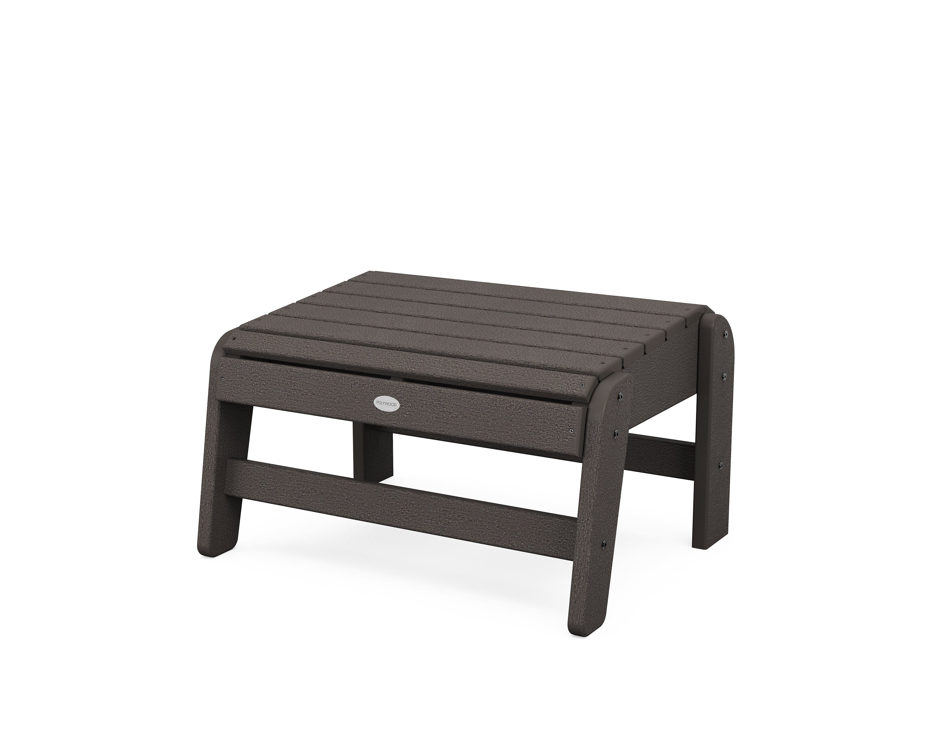 POLYWOOD Grand Adirondack Ottoman in Vintage Coffee