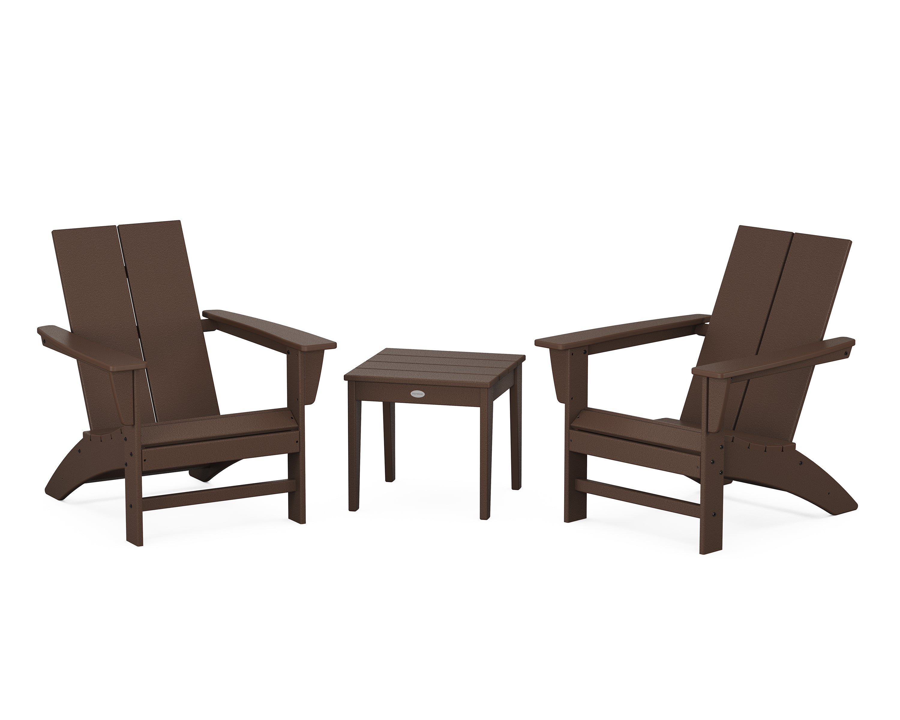 Country Living Cottage Modern Adirondack Chair 3-Piece Set in Mahogany