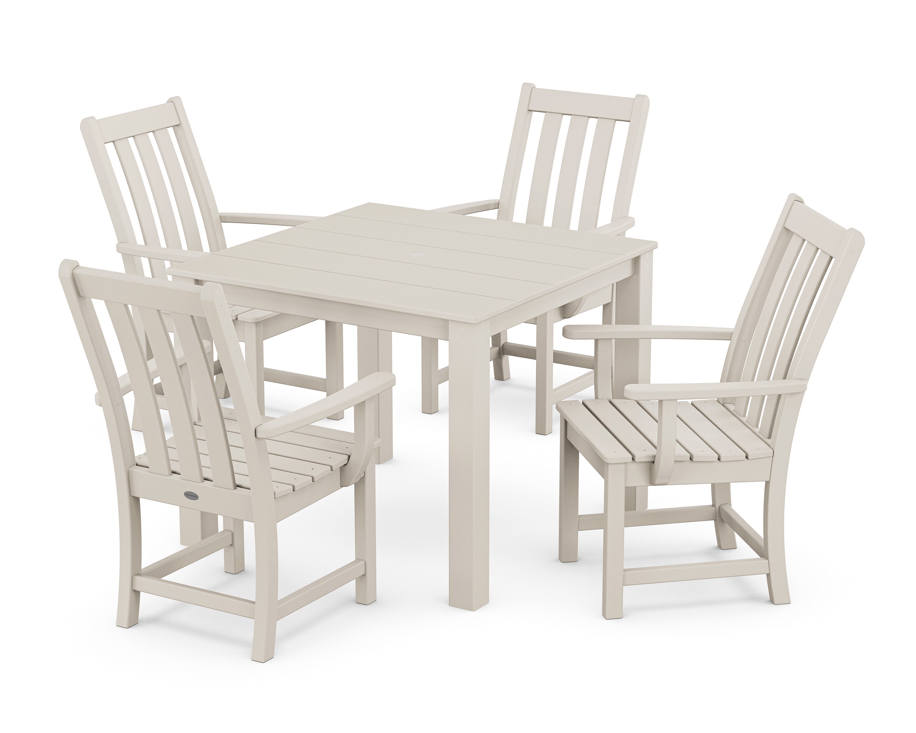 POLYWOOD Vineyard 5-Piece Parsons Dining Set in Sand