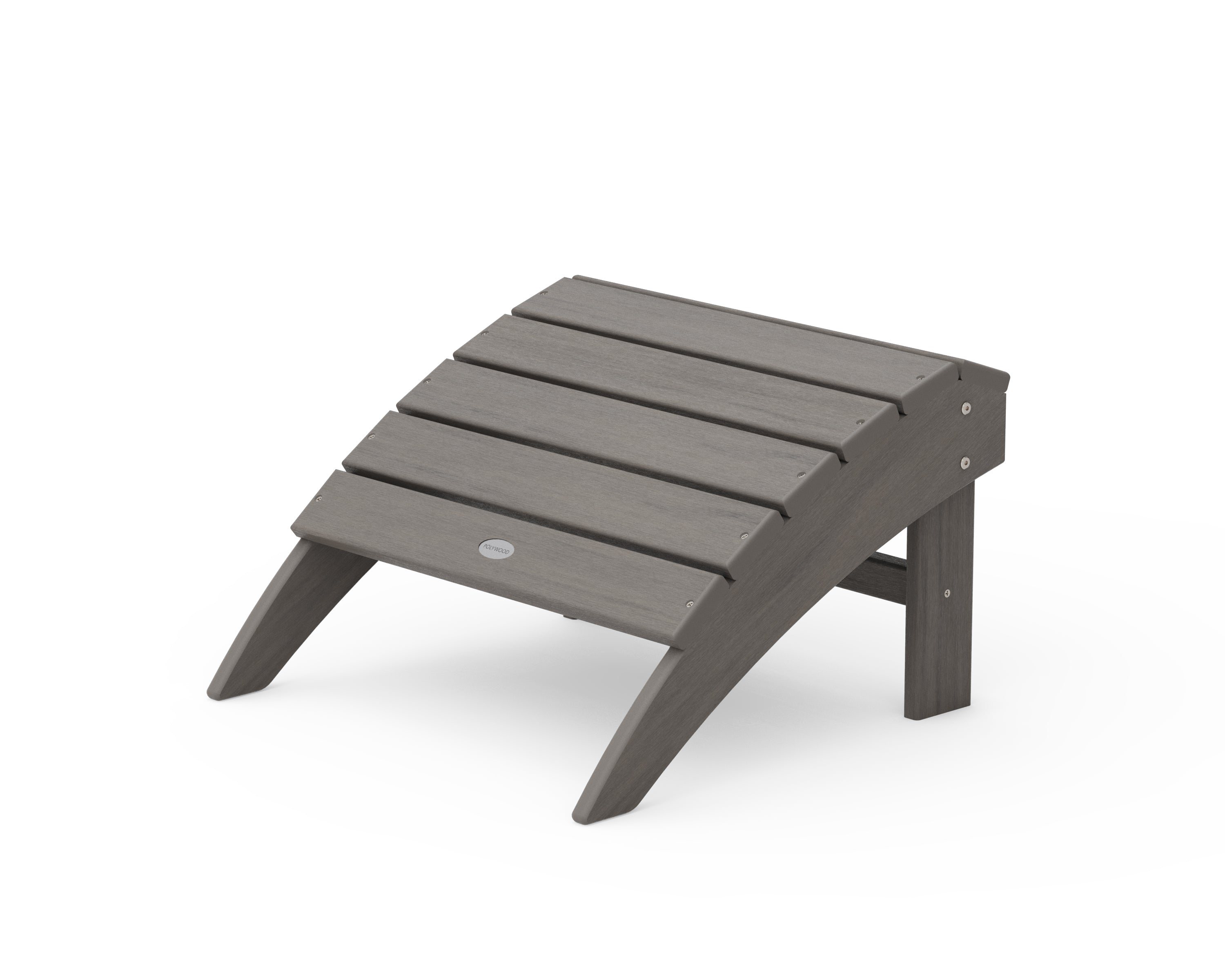 POLYWOOD Vineyard Adirondack Ottoman in Driftwood