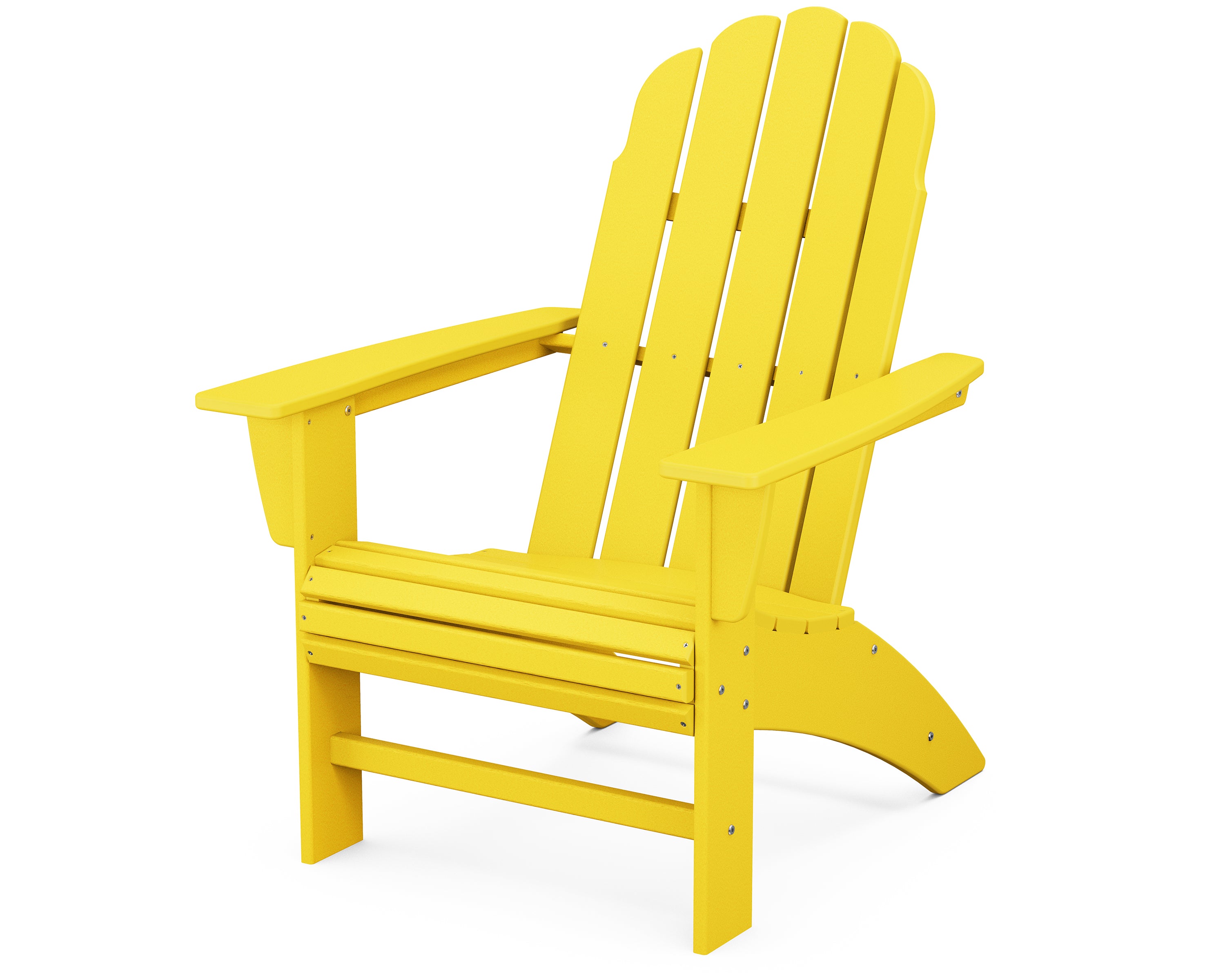 POLYWOOD Vineyard Curveback Adirondack Chair in Lemon