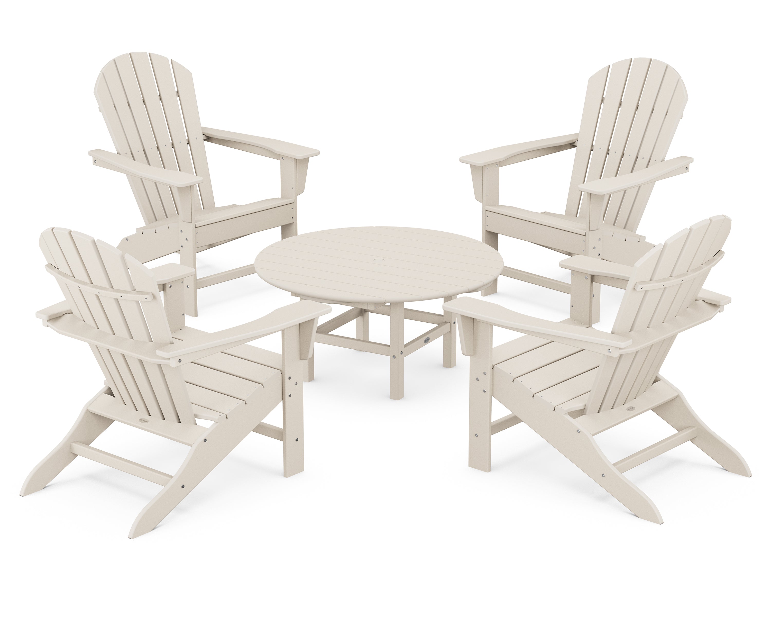 POLYWOOD South Beach 5-Piece Conversation Group in Sand