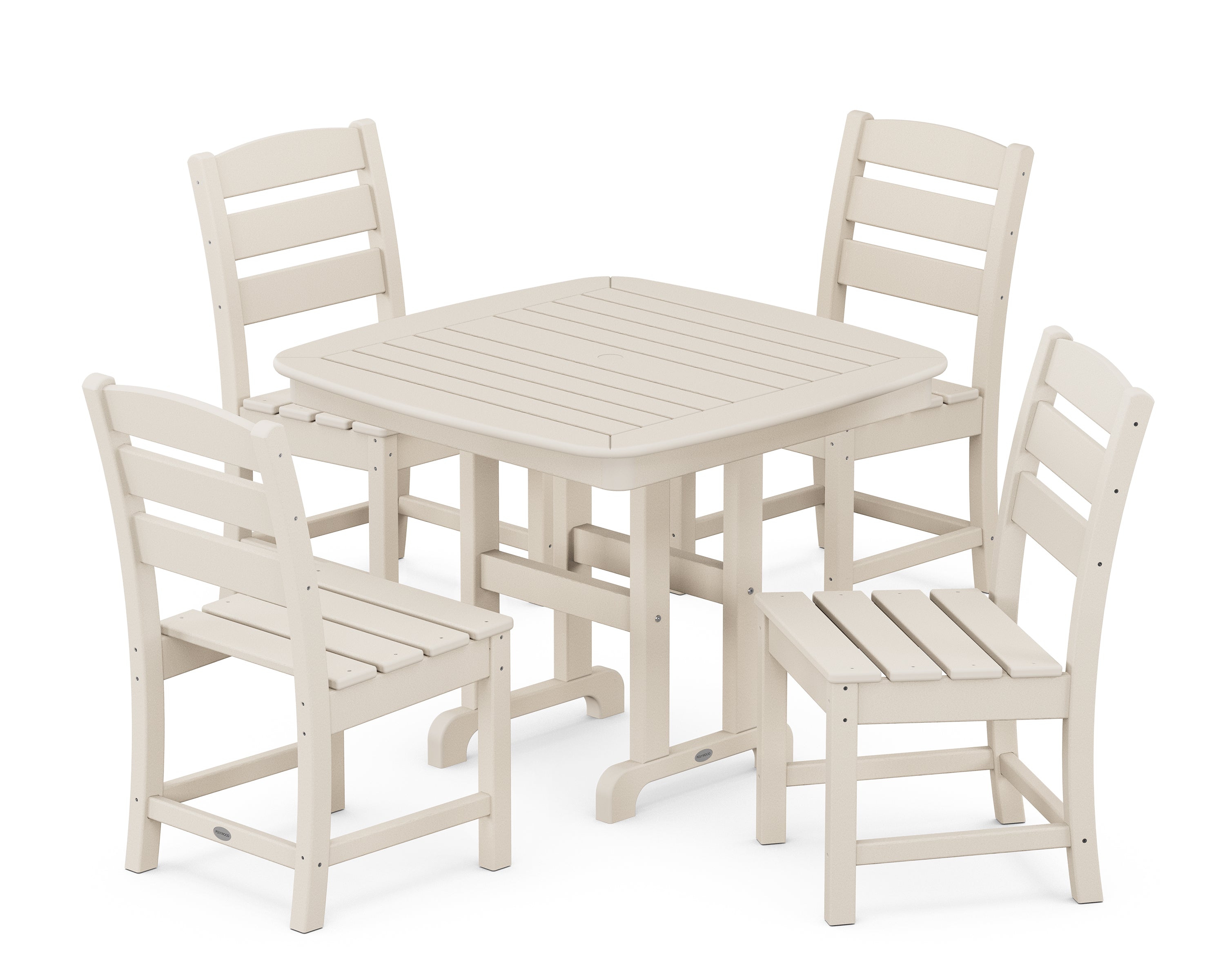 POLYWOOD® Lakeside 5-Piece Side Chair Dining Set in Sand