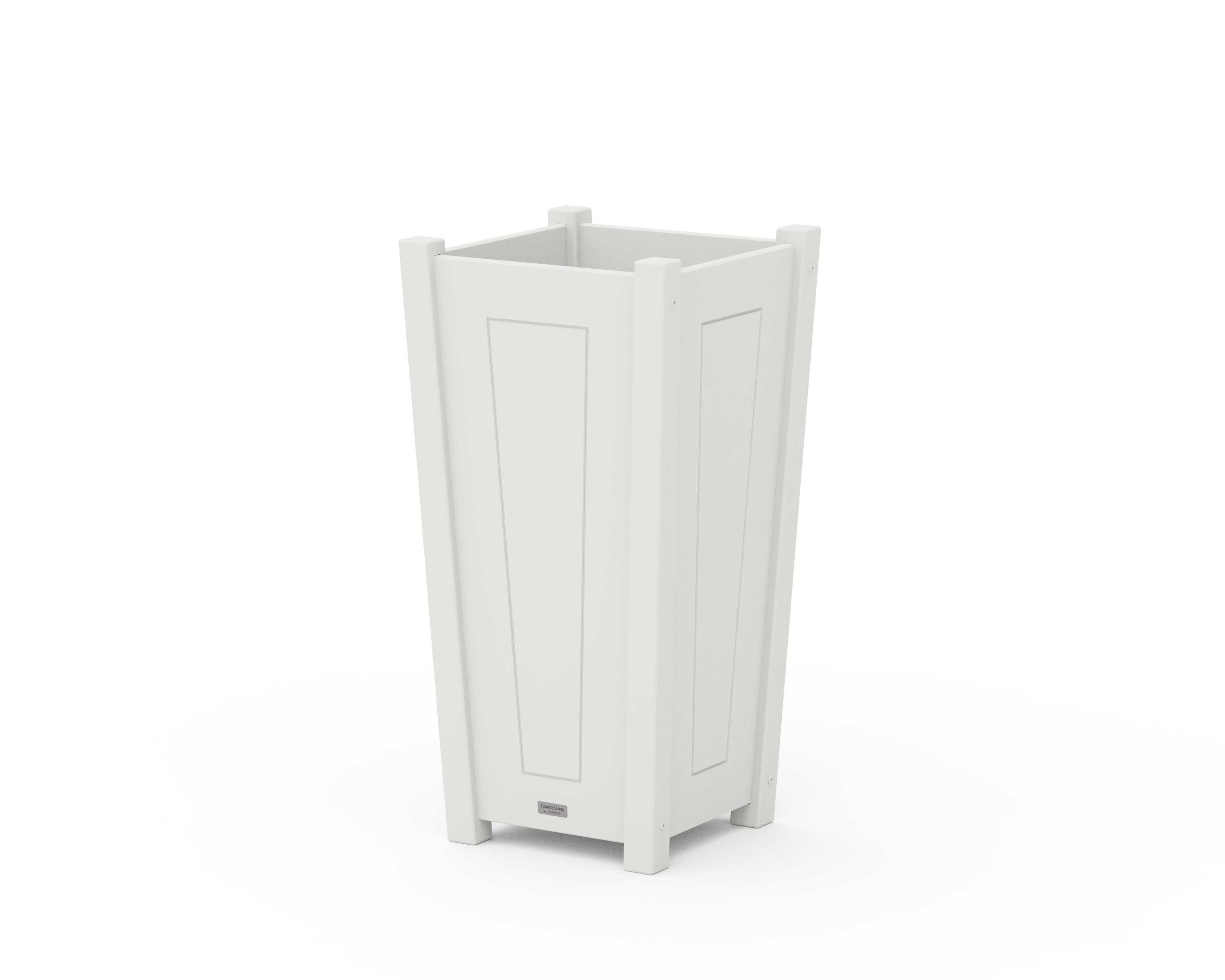 Country Living Country Living Tapered Square Planter Box in White