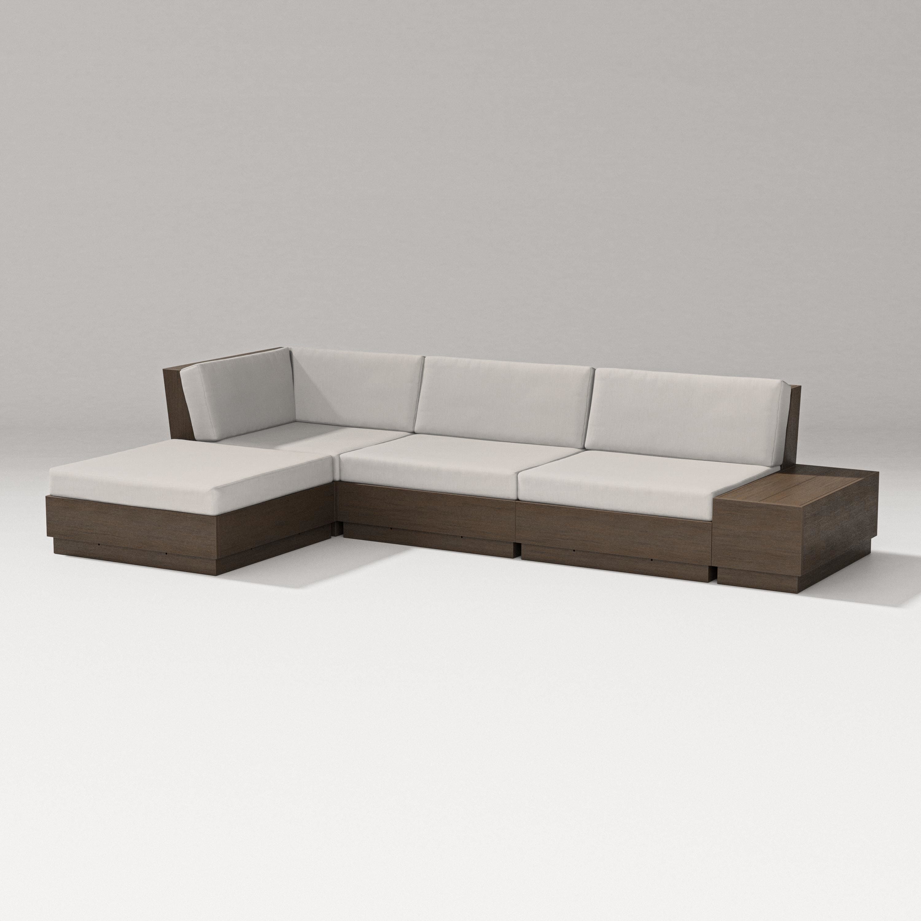 PW Designer Series Elevate Chaise Sectional in Kona / Cast Ash