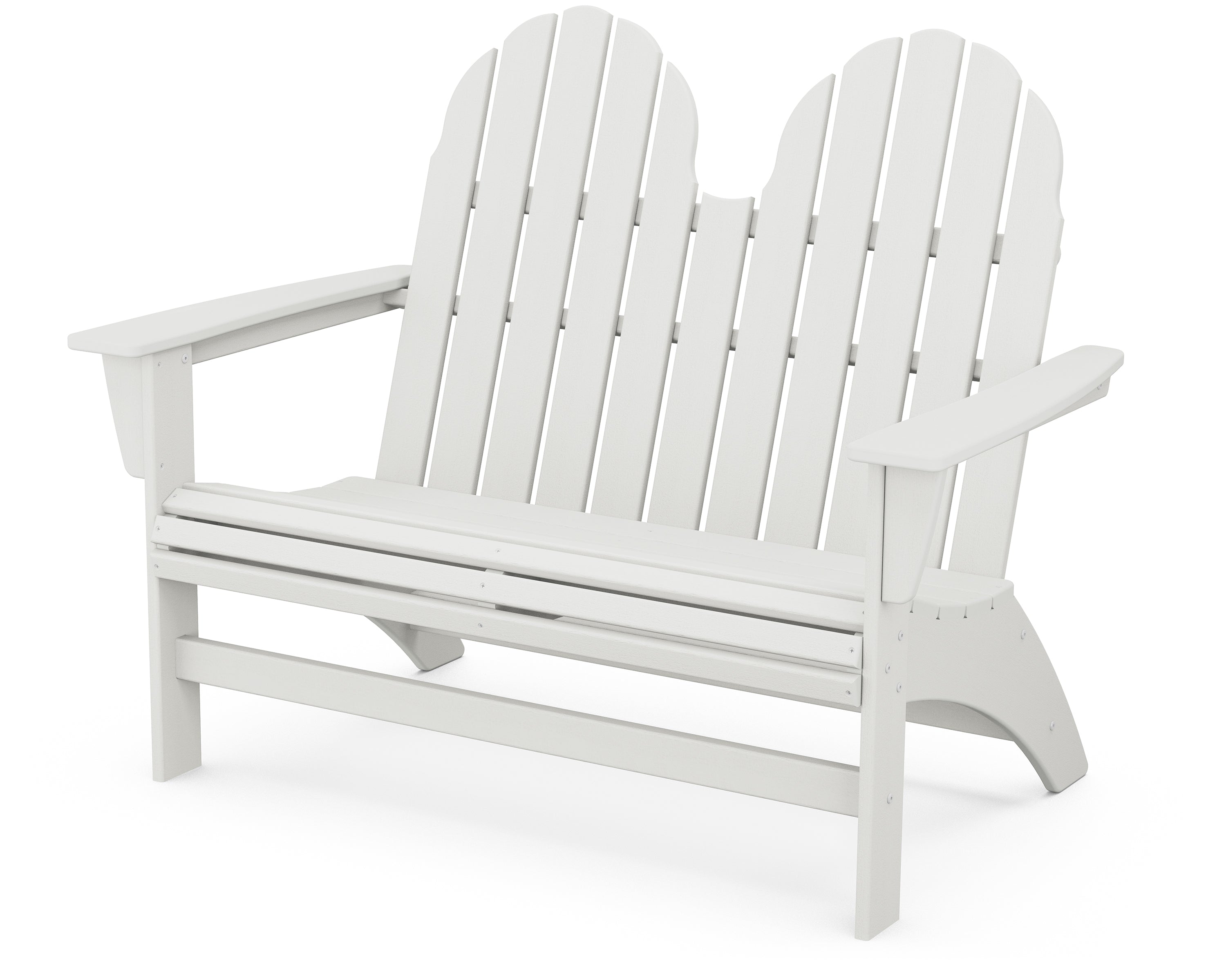 POLYWOOD Vineyard 48" Adirondack Bench in Vintage White