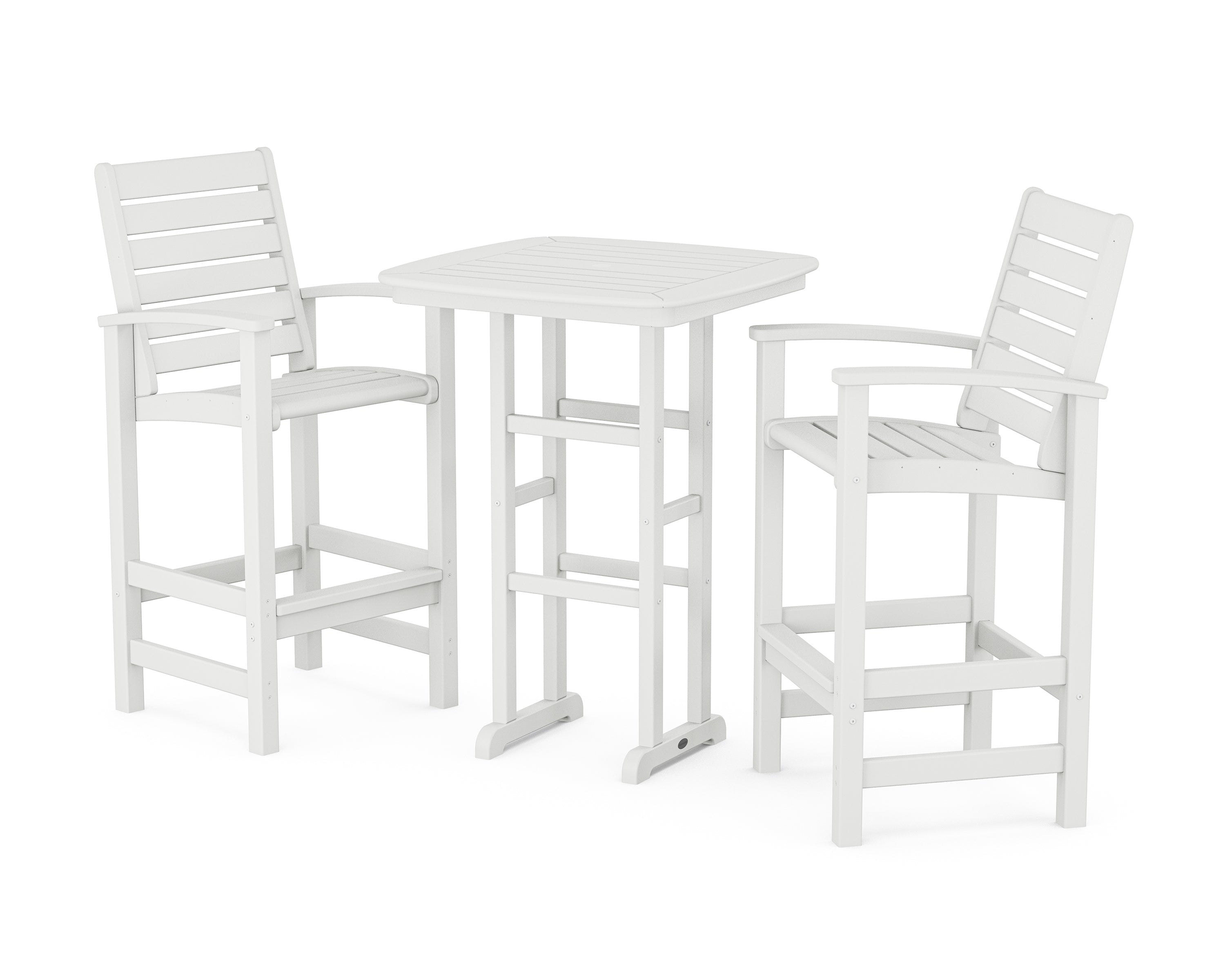 POLYWOOD Signature 3-Piece Bar Set in White
