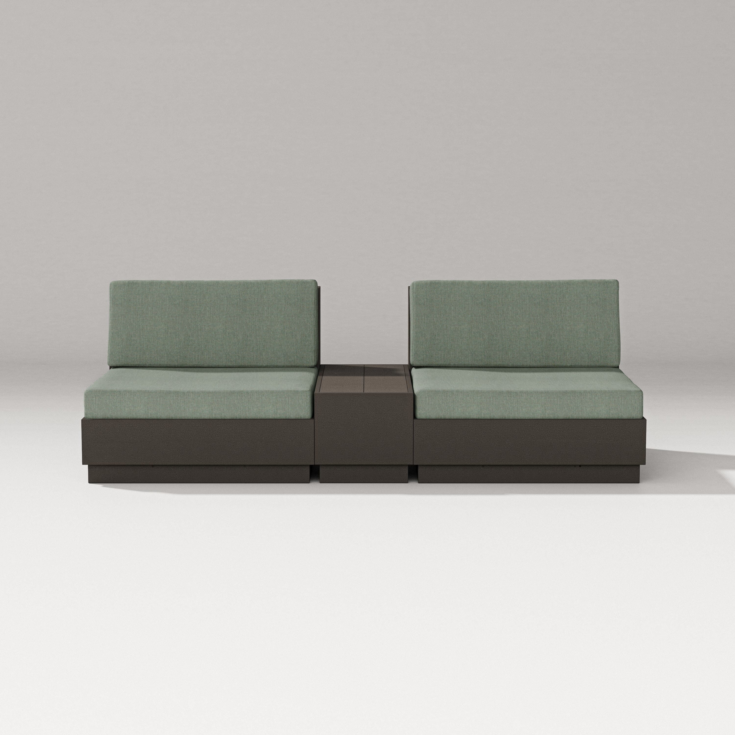 PW Designer Series Elevate Lounge Chair Set in Vintage Coffee / Cast Sage