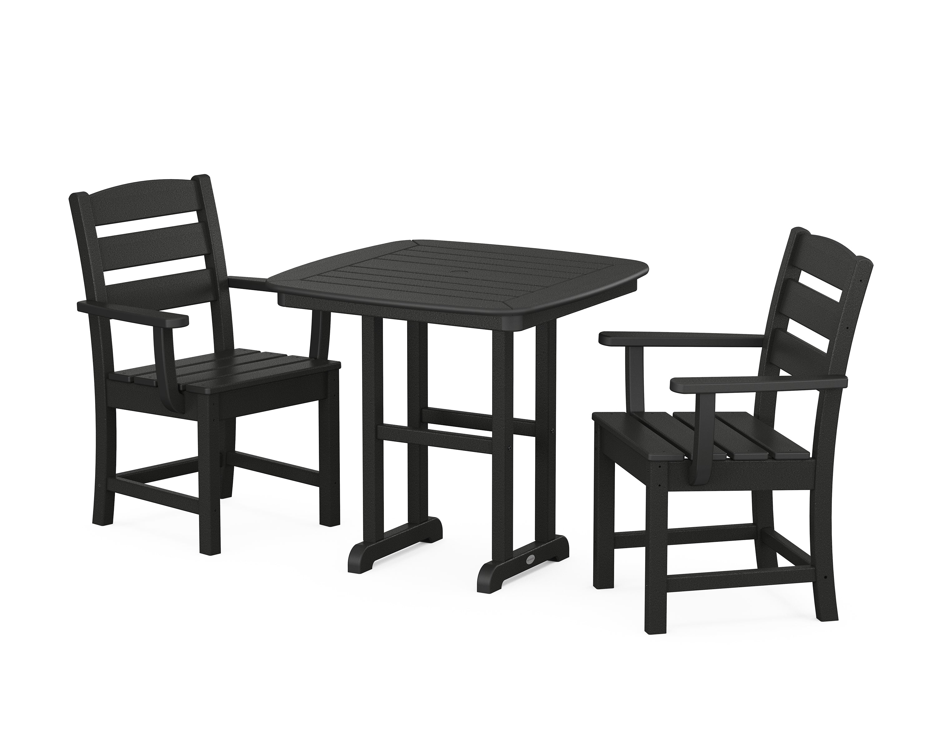 POLYWOOD® Lakeside 3-Piece Dining Set in Black