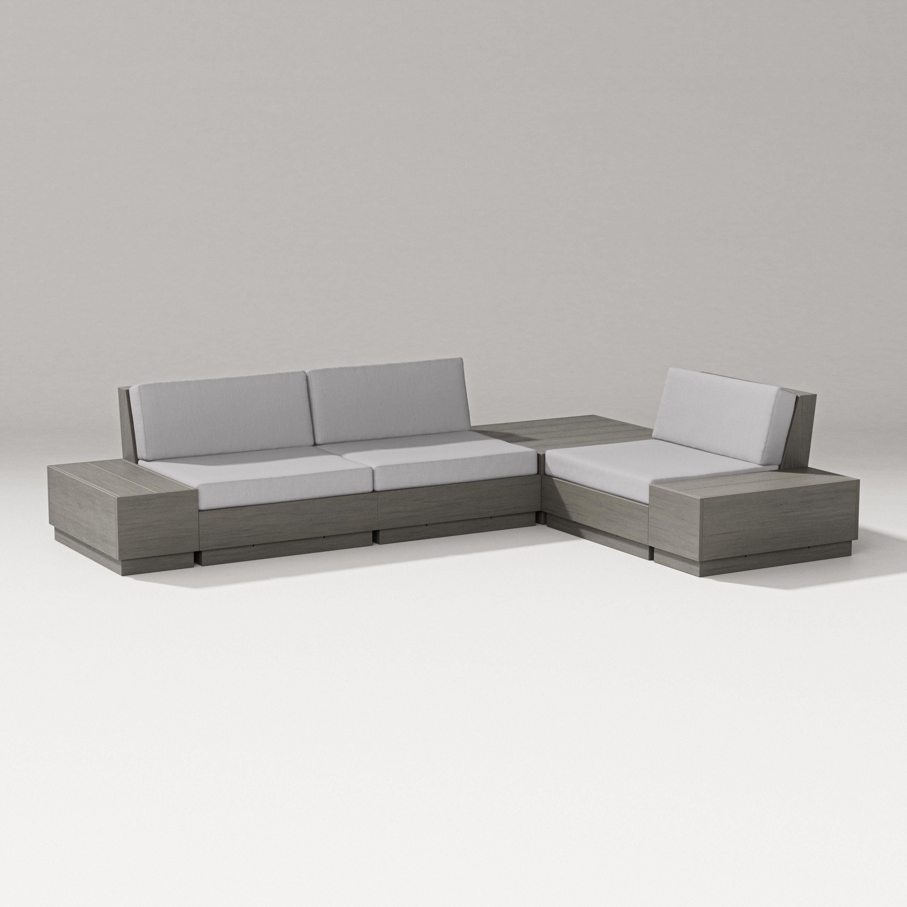 PW Designer Series Elevate 6-Piece Corner Sectional in Driftwood / Granite