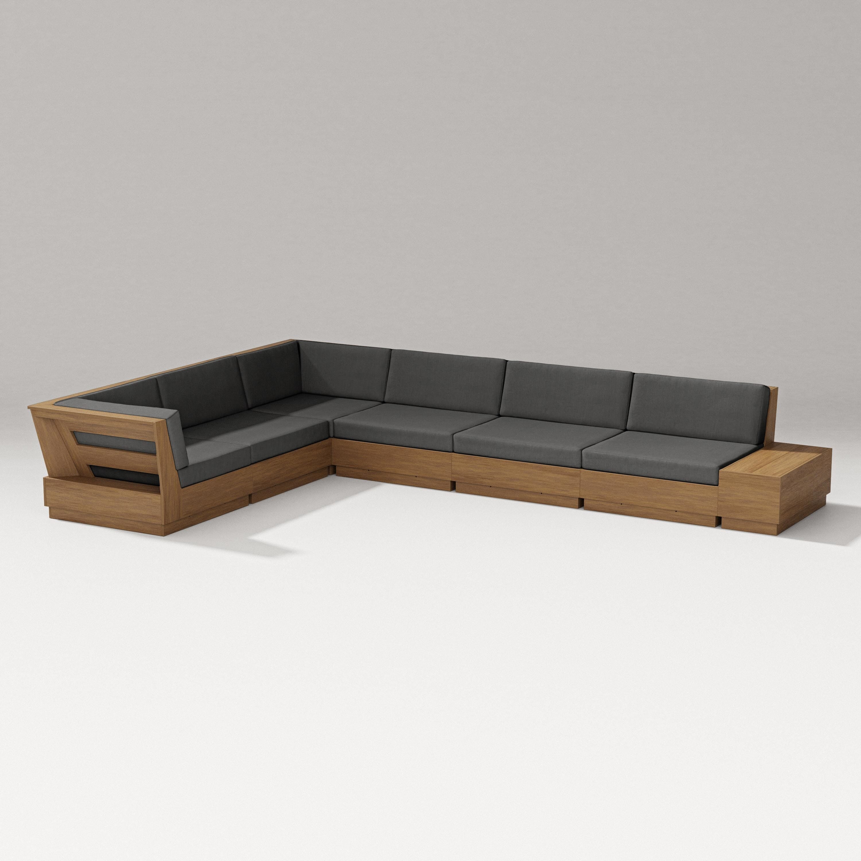 PW Designer Series Elevate 7-Piece Corner Sectional in Natural / Spectrum Carbon
